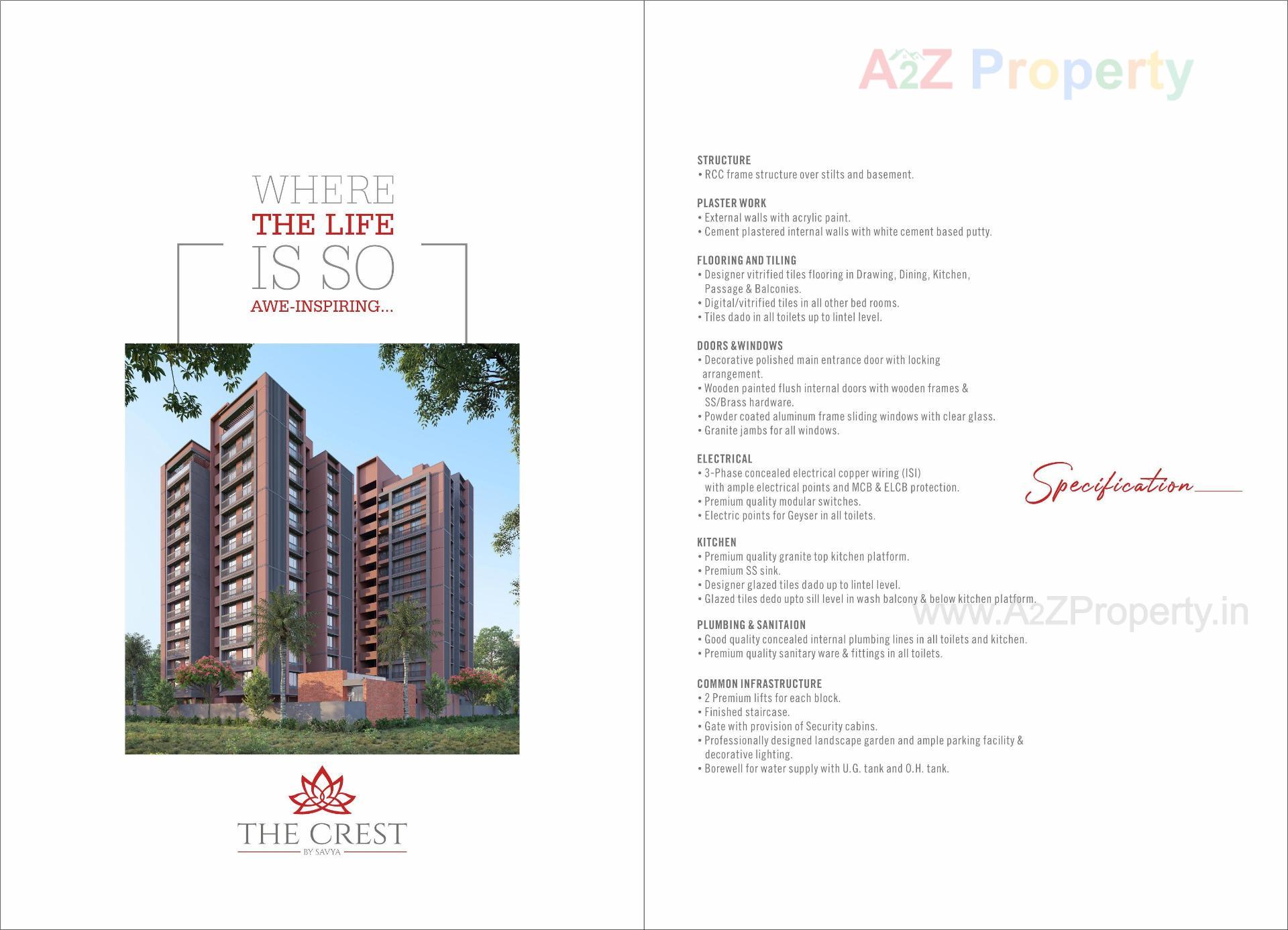  of real estate project The Crest located at Chandkheda, Ahmedabad, Gujarat