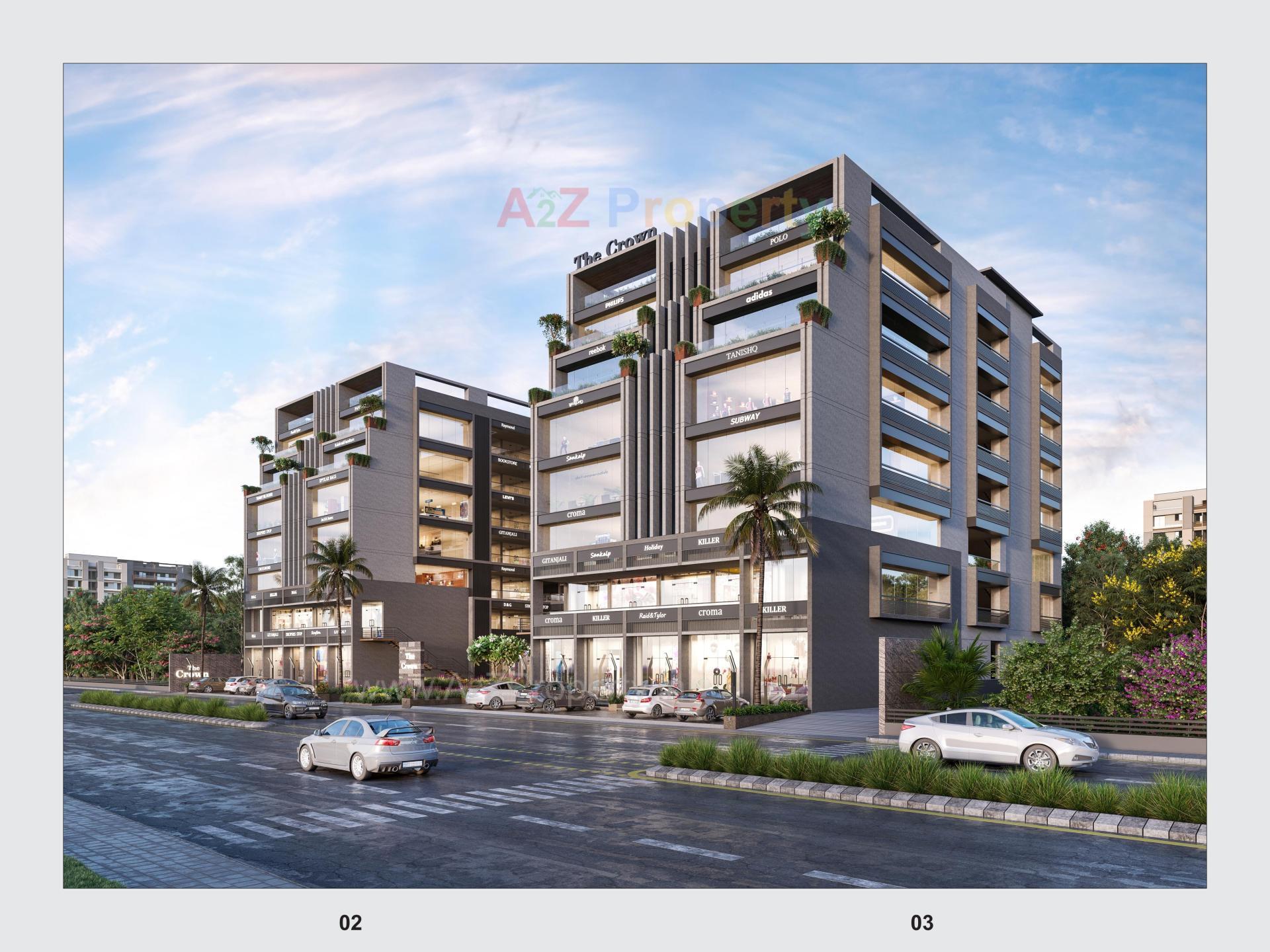 3D Elevation of real estate project The Crown located at Nikol, Ahmedabad, Gujarat