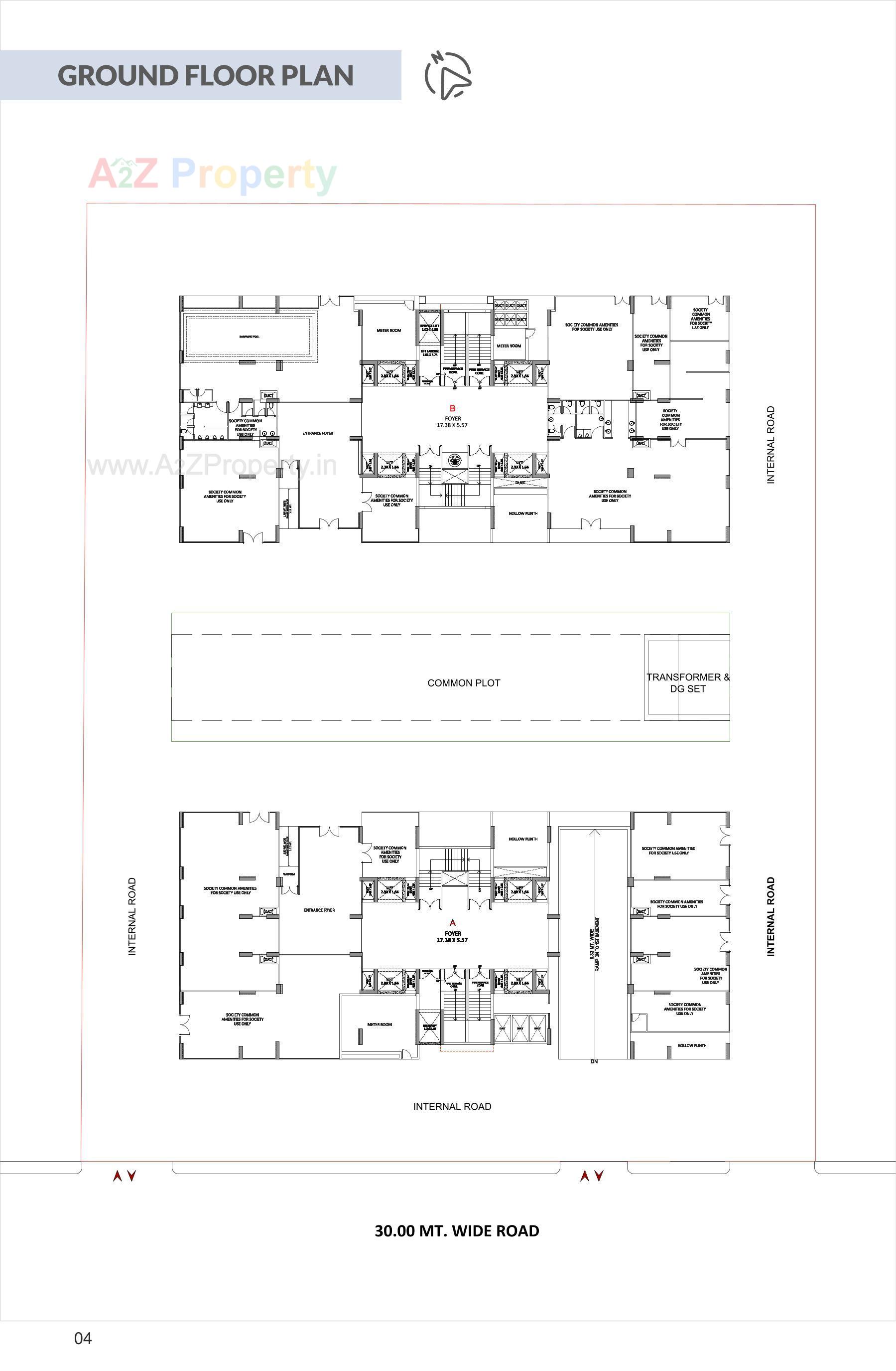 Layout of real estate project The Empiirean located at Ahmedabad, Ahmedabad, Gujarat
