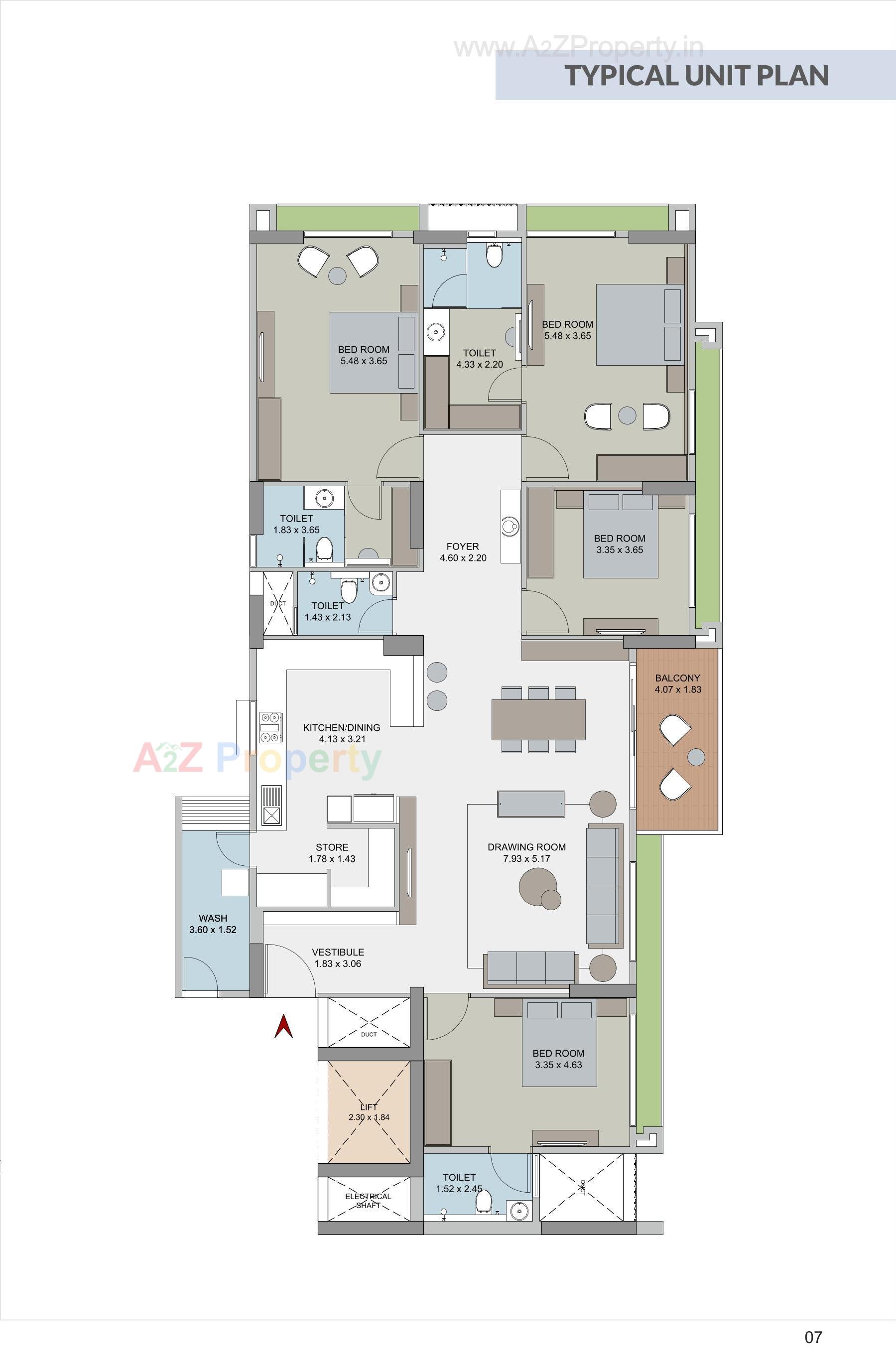 Layout of real estate project The Empiirean located at Ahmedabad, Ahmedabad, Gujarat