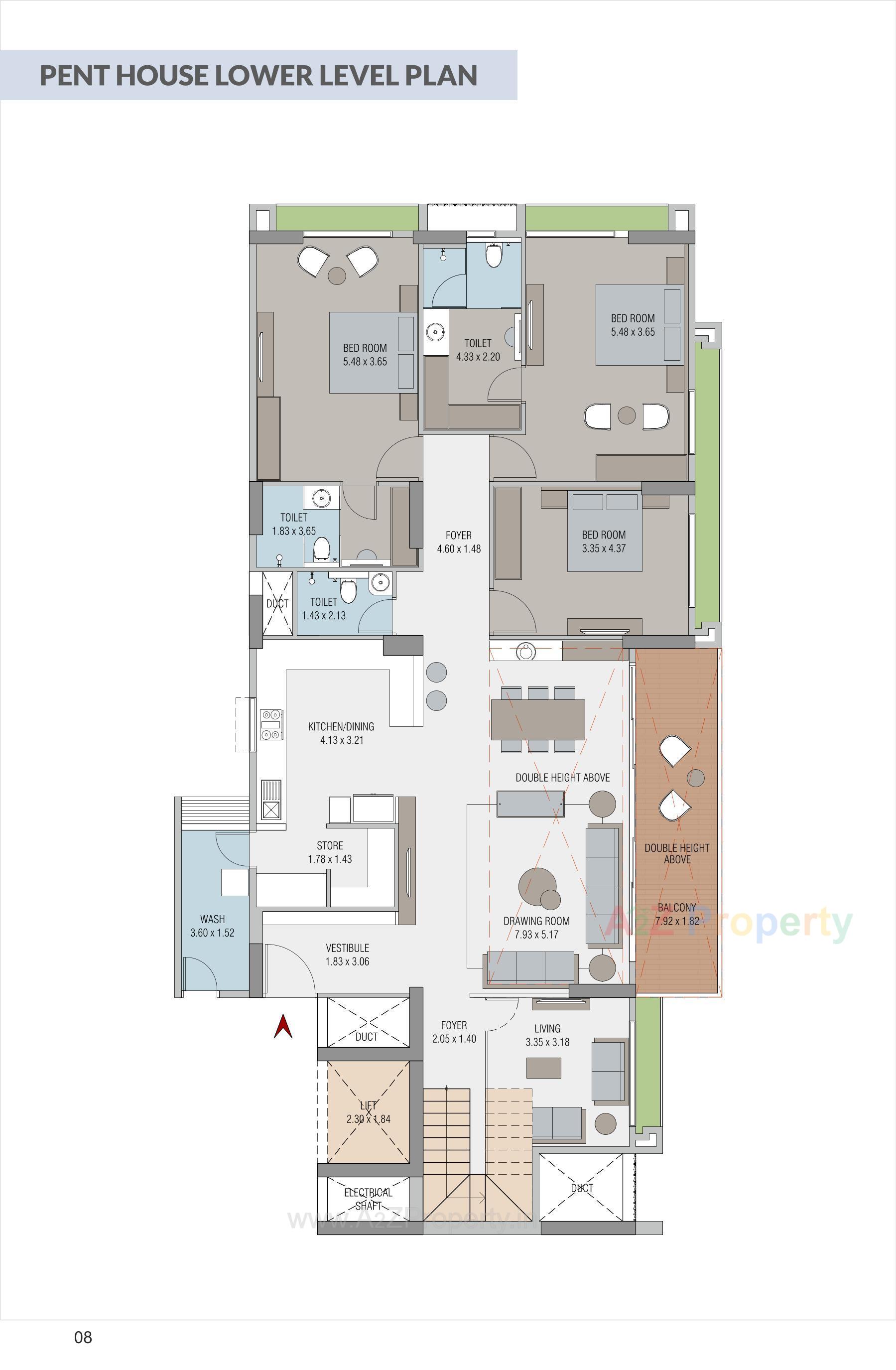 Layout of real estate project The Empiirean located at Ahmedabad, Ahmedabad, Gujarat