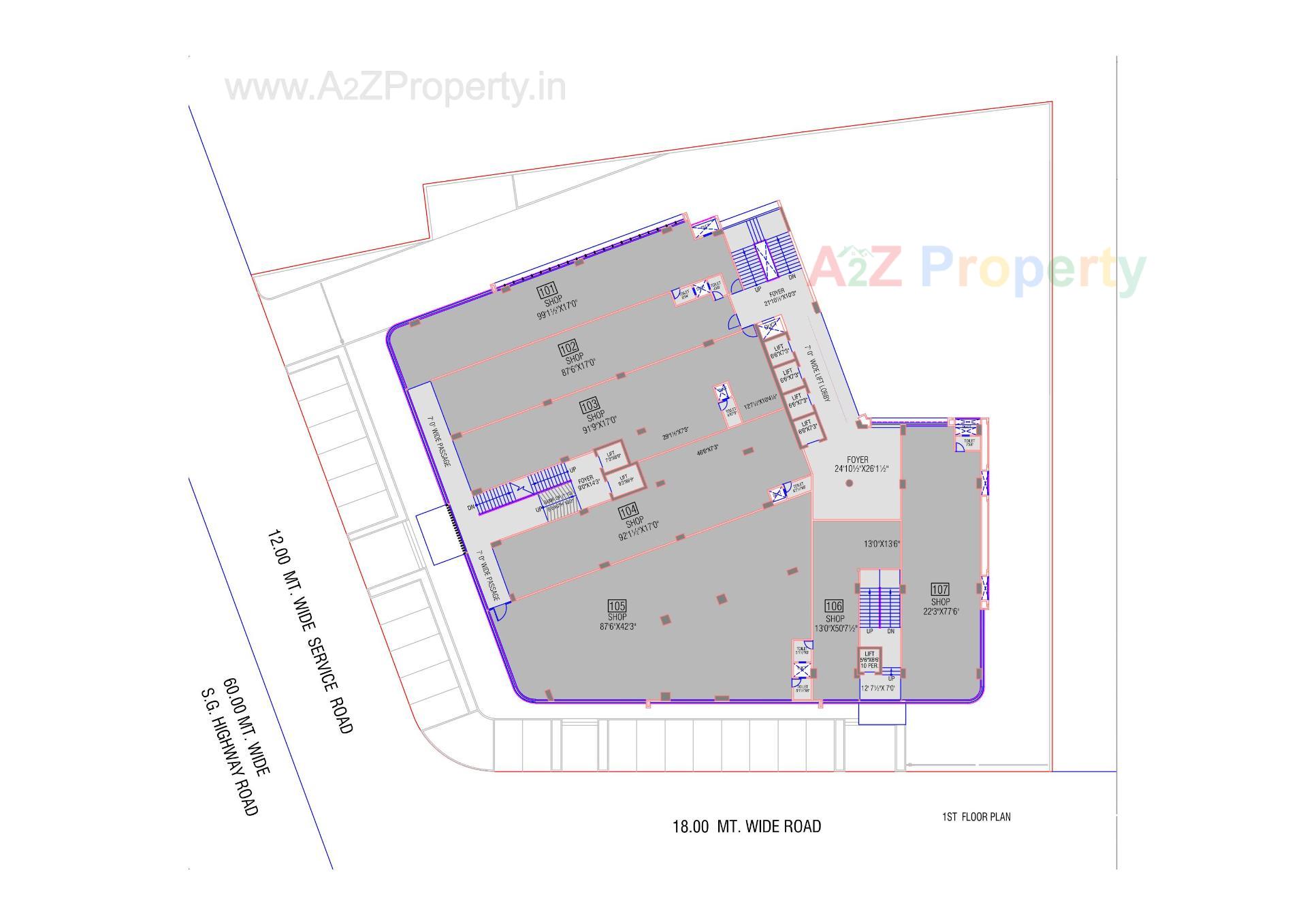 Layout of real estate project The Empire located at Sola, Ahmedabad, Gujarat