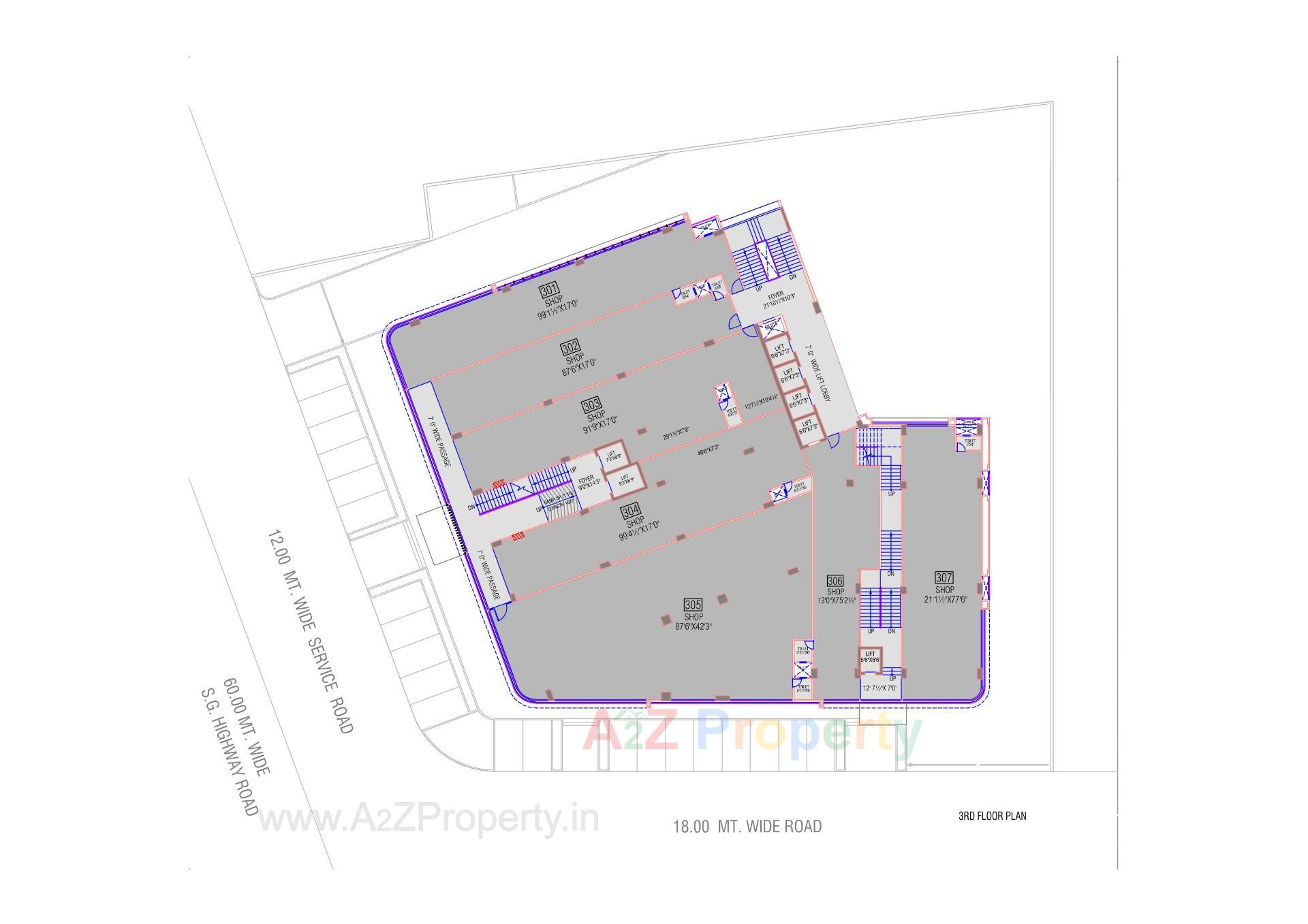Layout of real estate project The Empire located at Sola, Ahmedabad, Gujarat