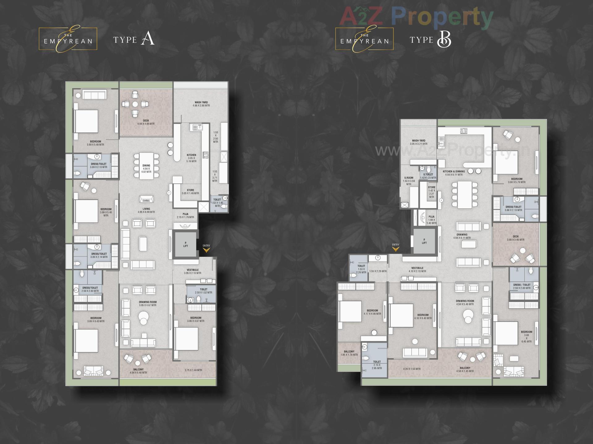 Layout of real estate project The Empyrean located at Shilaj, Ahmedabad, Gujarat