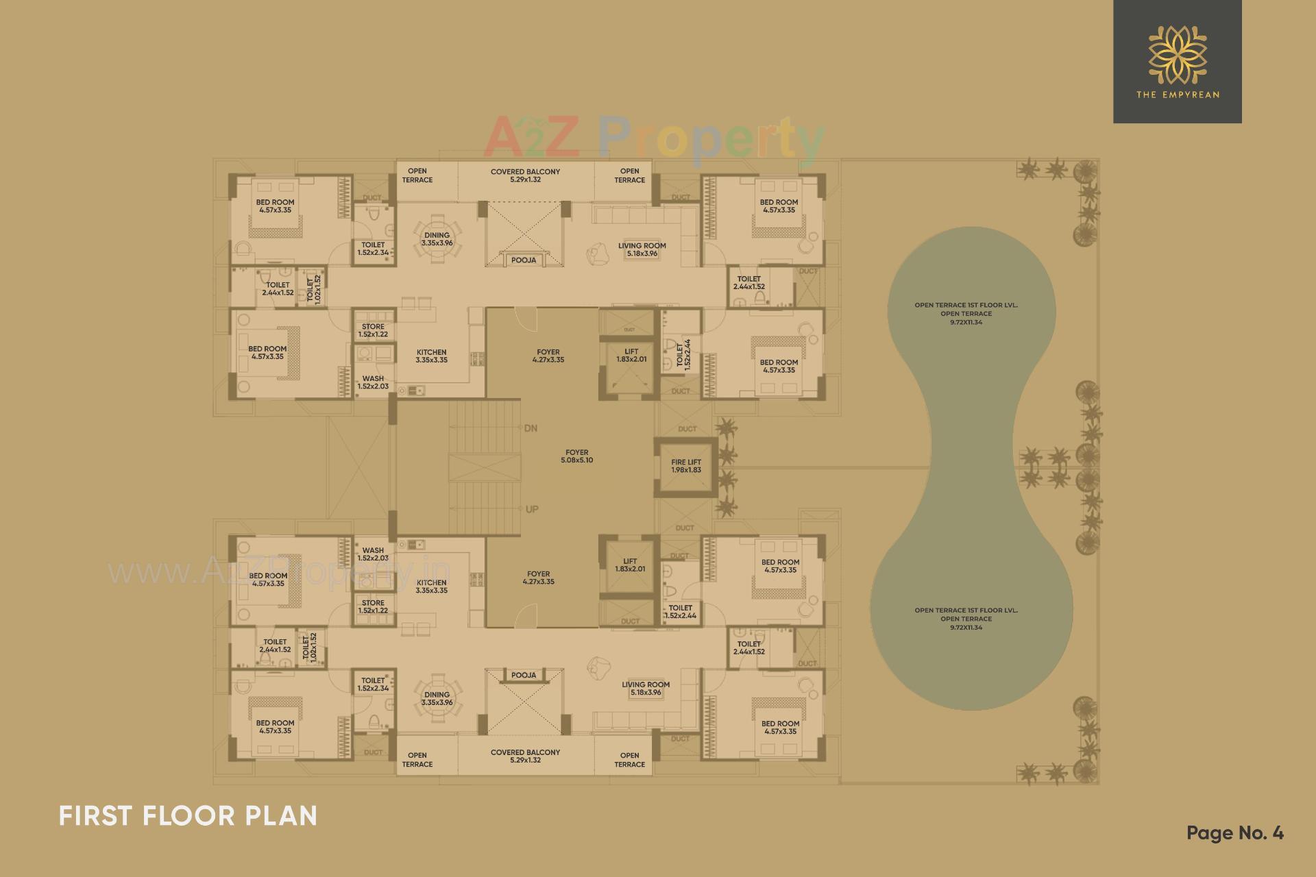 Layout of real estate project The Empyrean located at Bopal, Ahmedabad, Gujarat