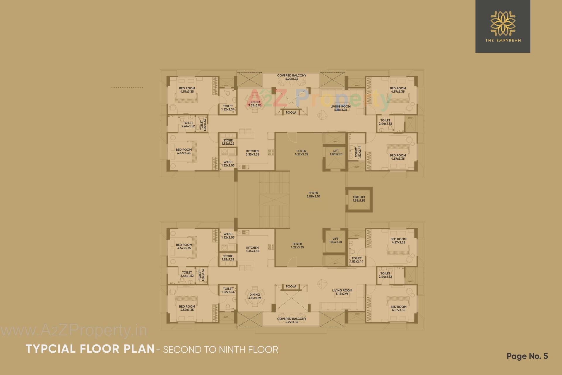 Layout of real estate project The Empyrean located at Bopal, Ahmedabad, Gujarat