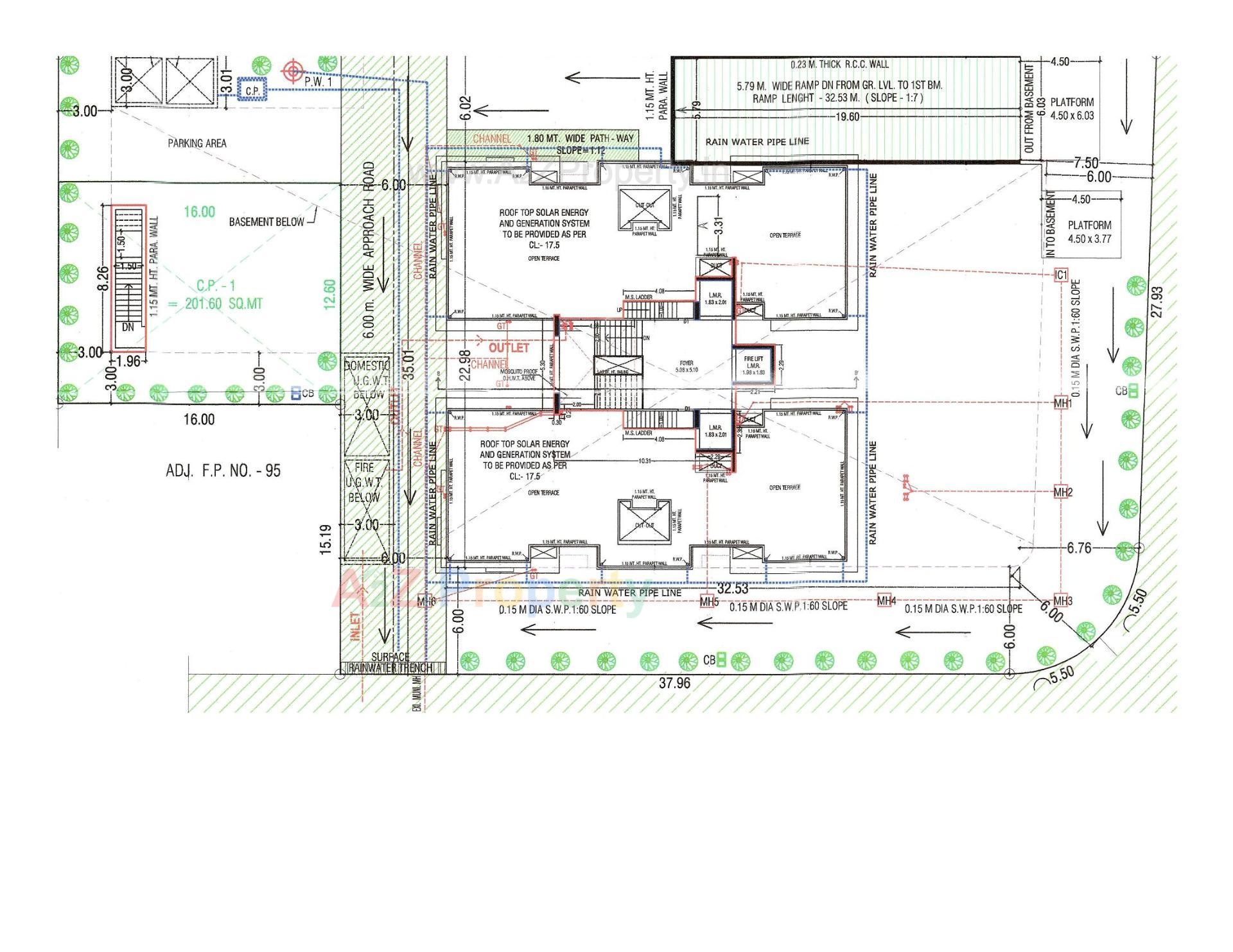 Layout of real estate project The Empyrean located at Bopal, Ahmedabad, Gujarat