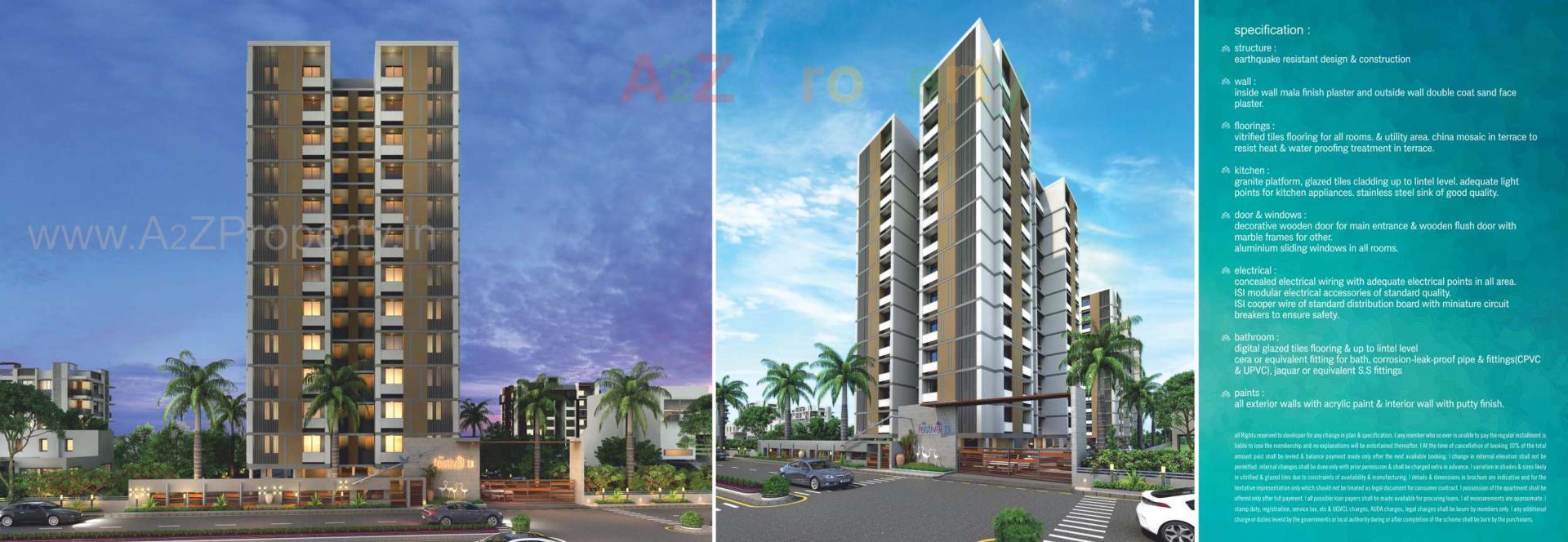 3D Elevation of real estate project The Festival Residency located at Khoraj, Ahmedabad, Gujarat