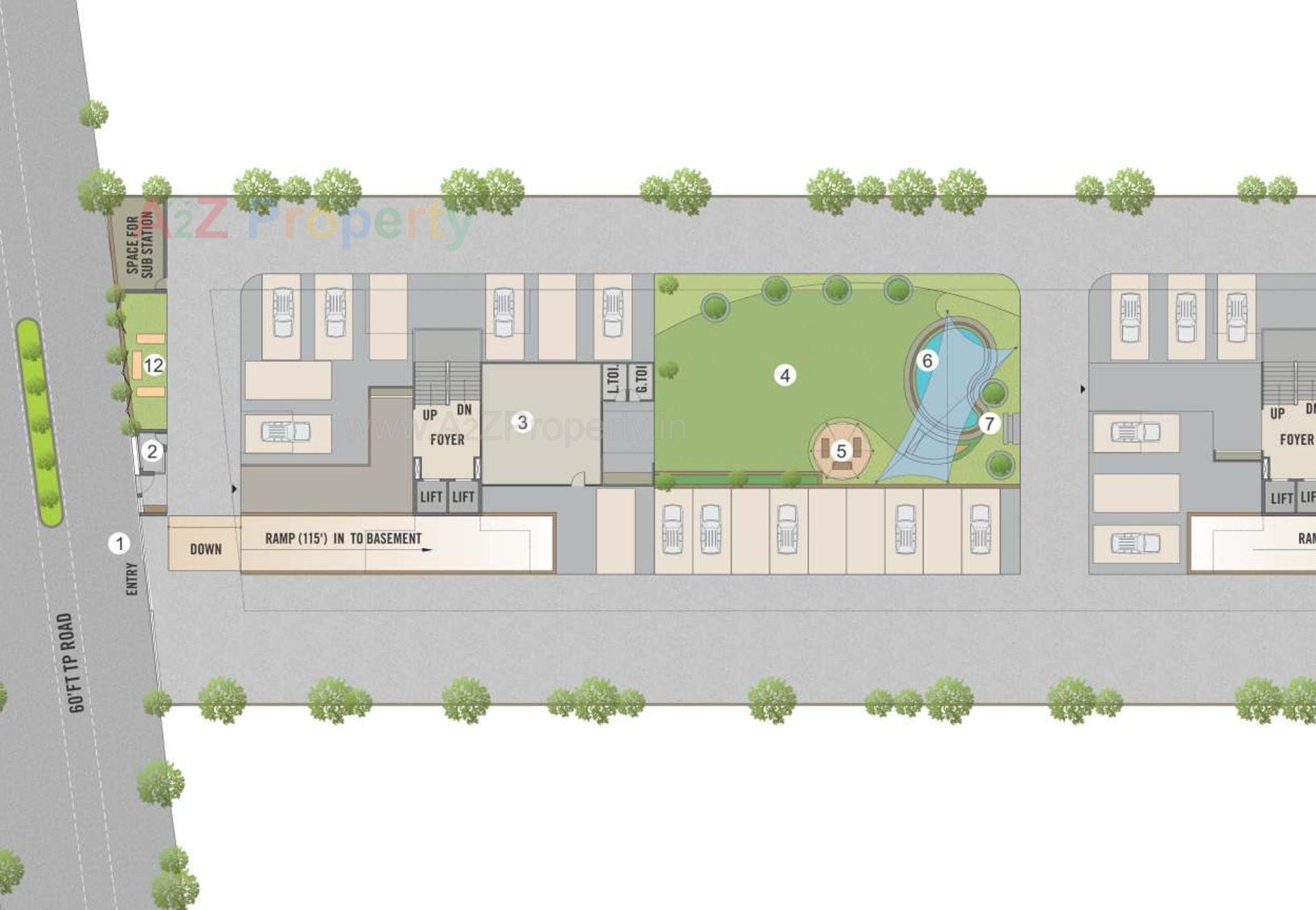 Layout of real estate project The Festival Residency located at Khoraj, Ahmedabad, Gujarat