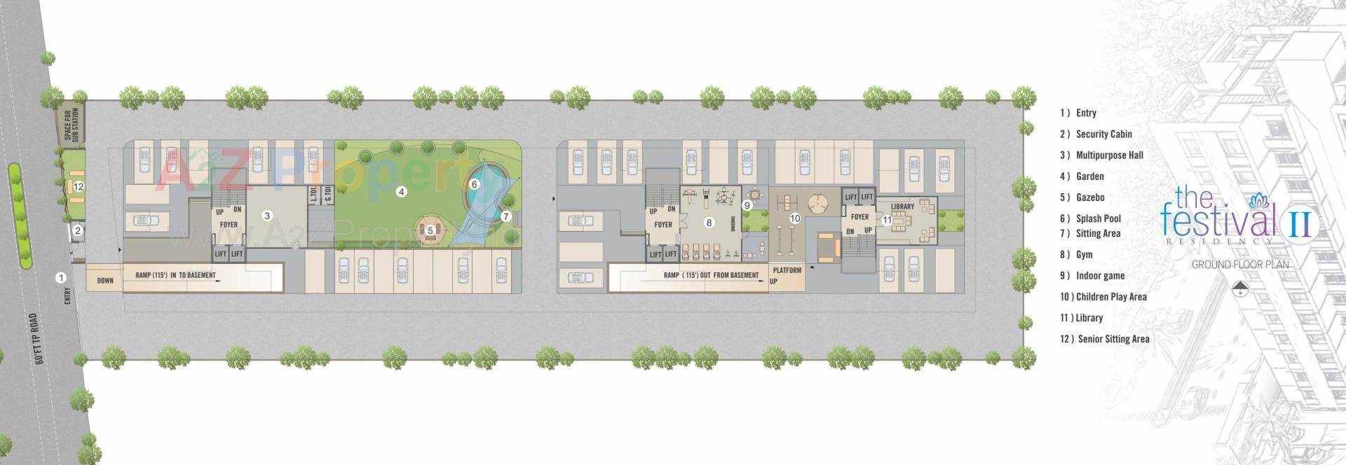 Layout of real estate project The Festival Residency located at Khoraj, Ahmedabad, Gujarat