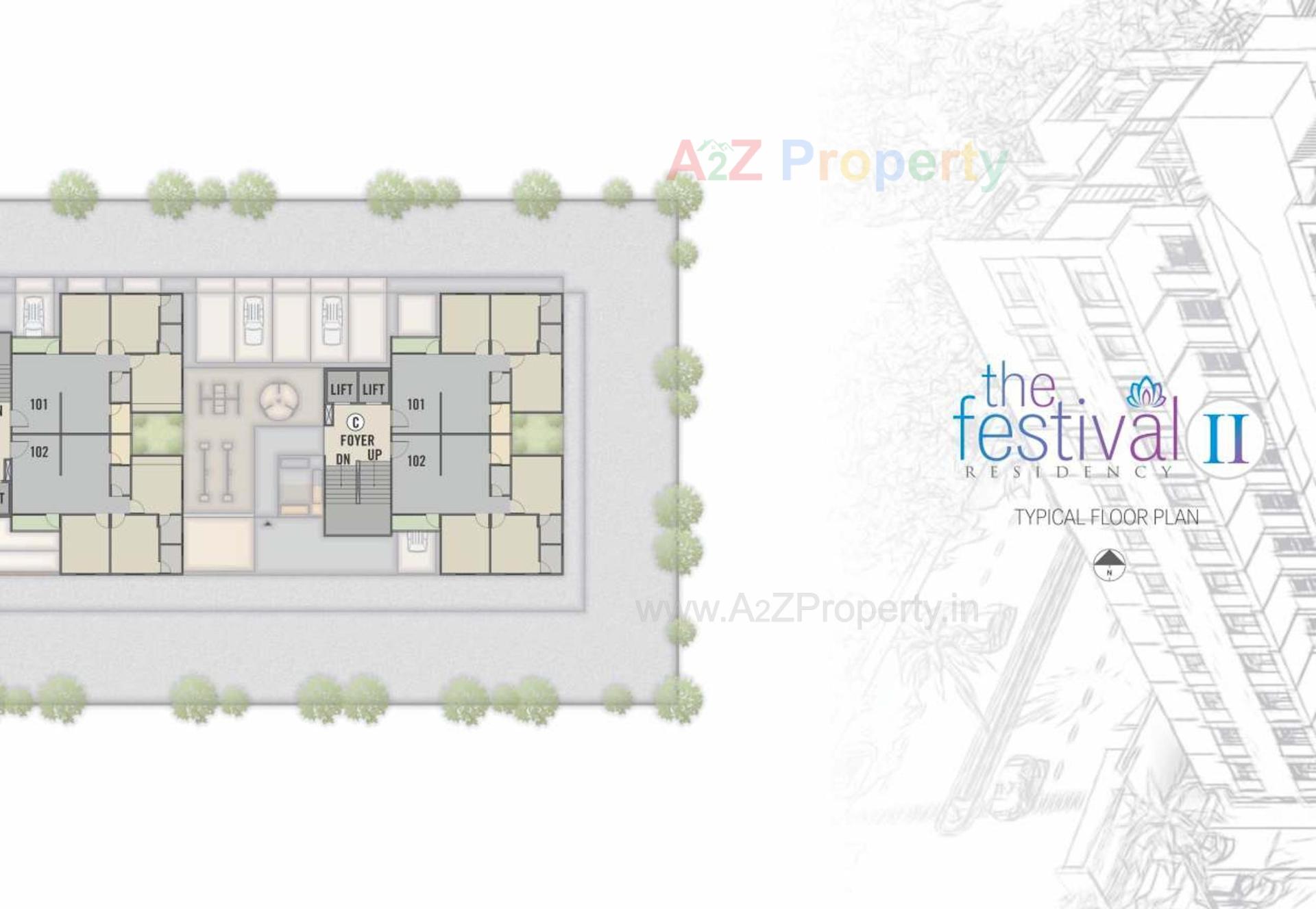 Layout of real estate project The Festival Residency located at Khoraj, Ahmedabad, Gujarat