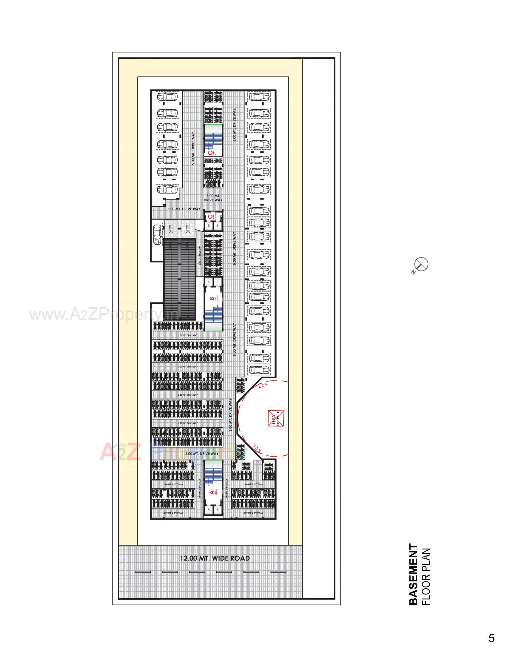 Layout of real estate project The located at Hanspura, Ahmedabad, Gujarat