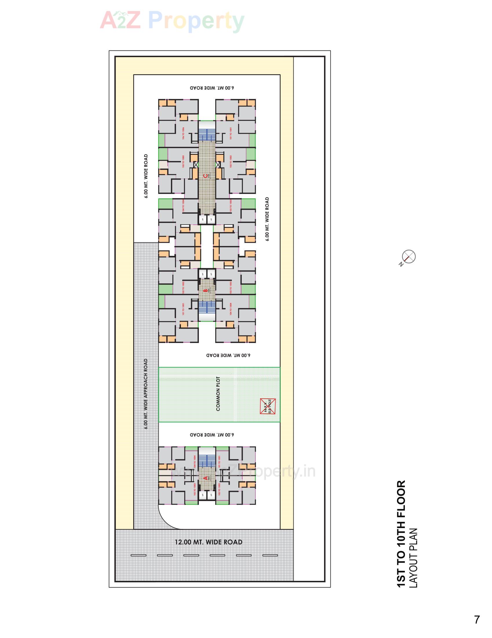 Layout of real estate project The located at Hanspura, Ahmedabad, Gujarat
