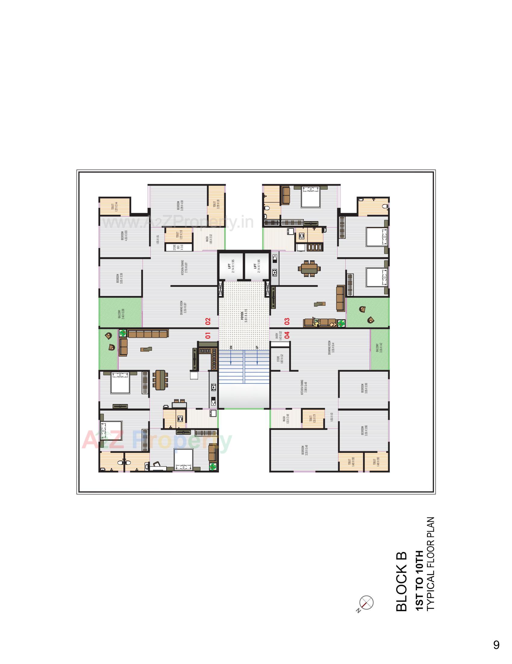 Layout of real estate project The located at Hanspura, Ahmedabad, Gujarat