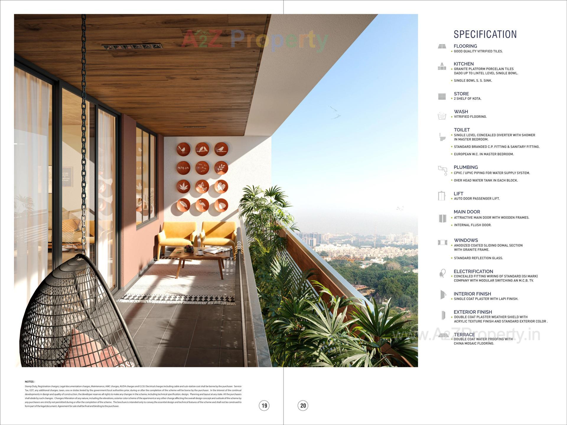 3D Elevation of real estate project The Fortune located at Hanshpura, Ahmedabad, Gujarat