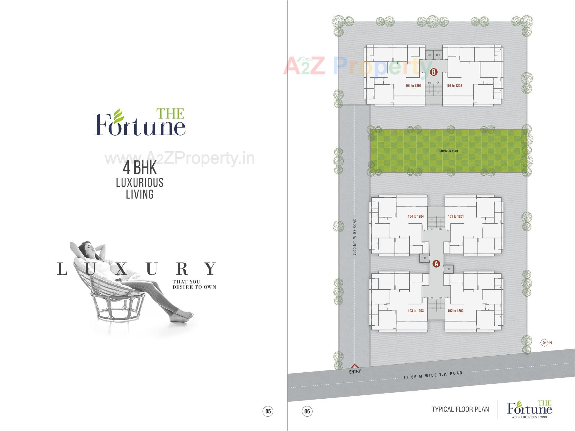 Layout of real estate project The Fortune located at Hanshpura, Ahmedabad, Gujarat