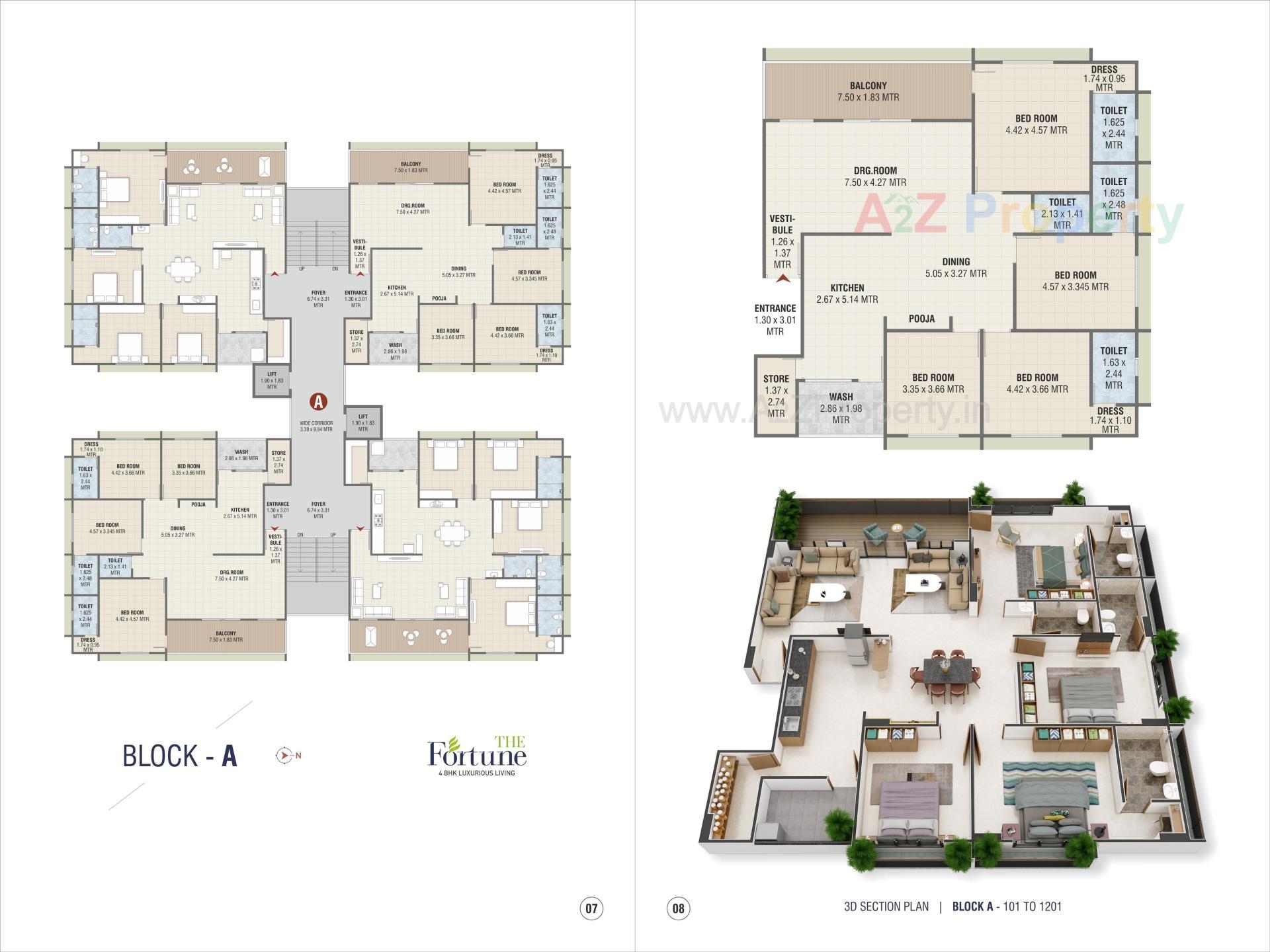 Layout of real estate project The Fortune located at Hanshpura, Ahmedabad, Gujarat