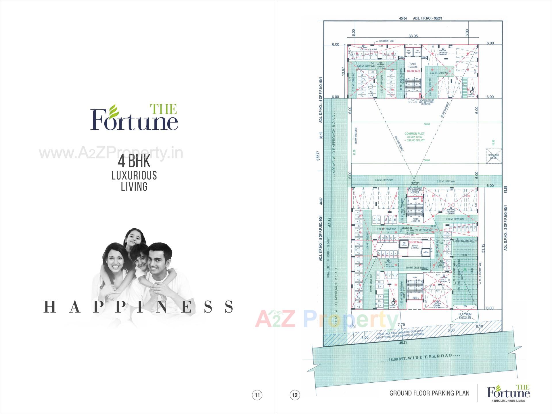 Layout of real estate project The Fortune located at Hanshpura, Ahmedabad, Gujarat