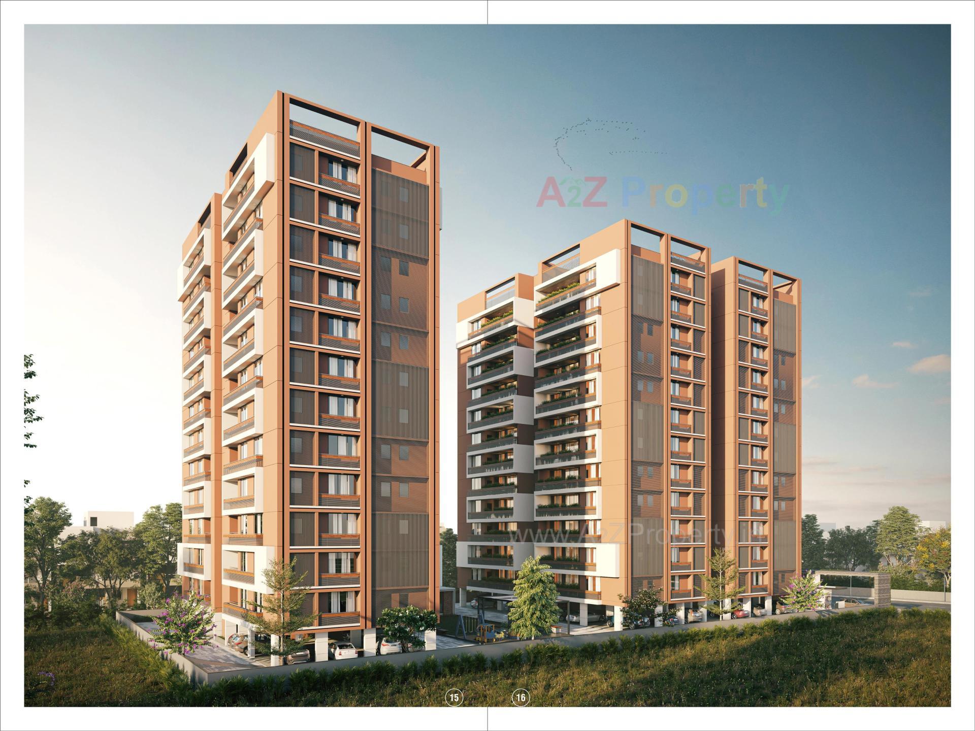 3D Elevation of real estate project The Fortune located at Hanshpura, Ahmedabad, Gujarat
