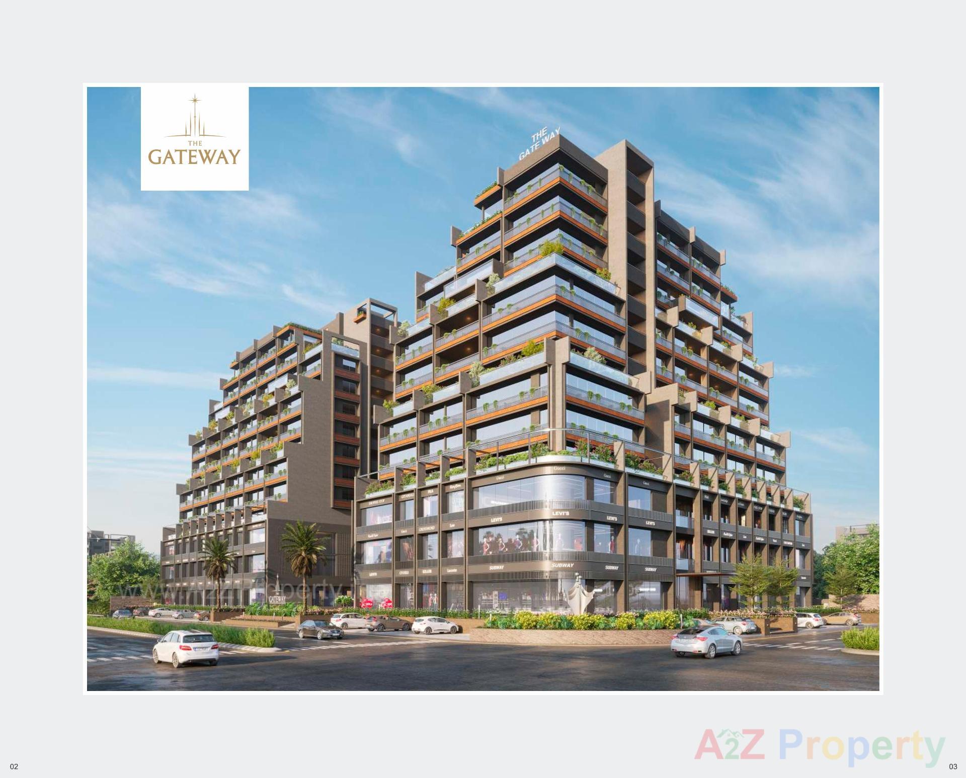 3D Elevation of real estate project The Gateway located at Nikol, Ahmedabad, Gujarat