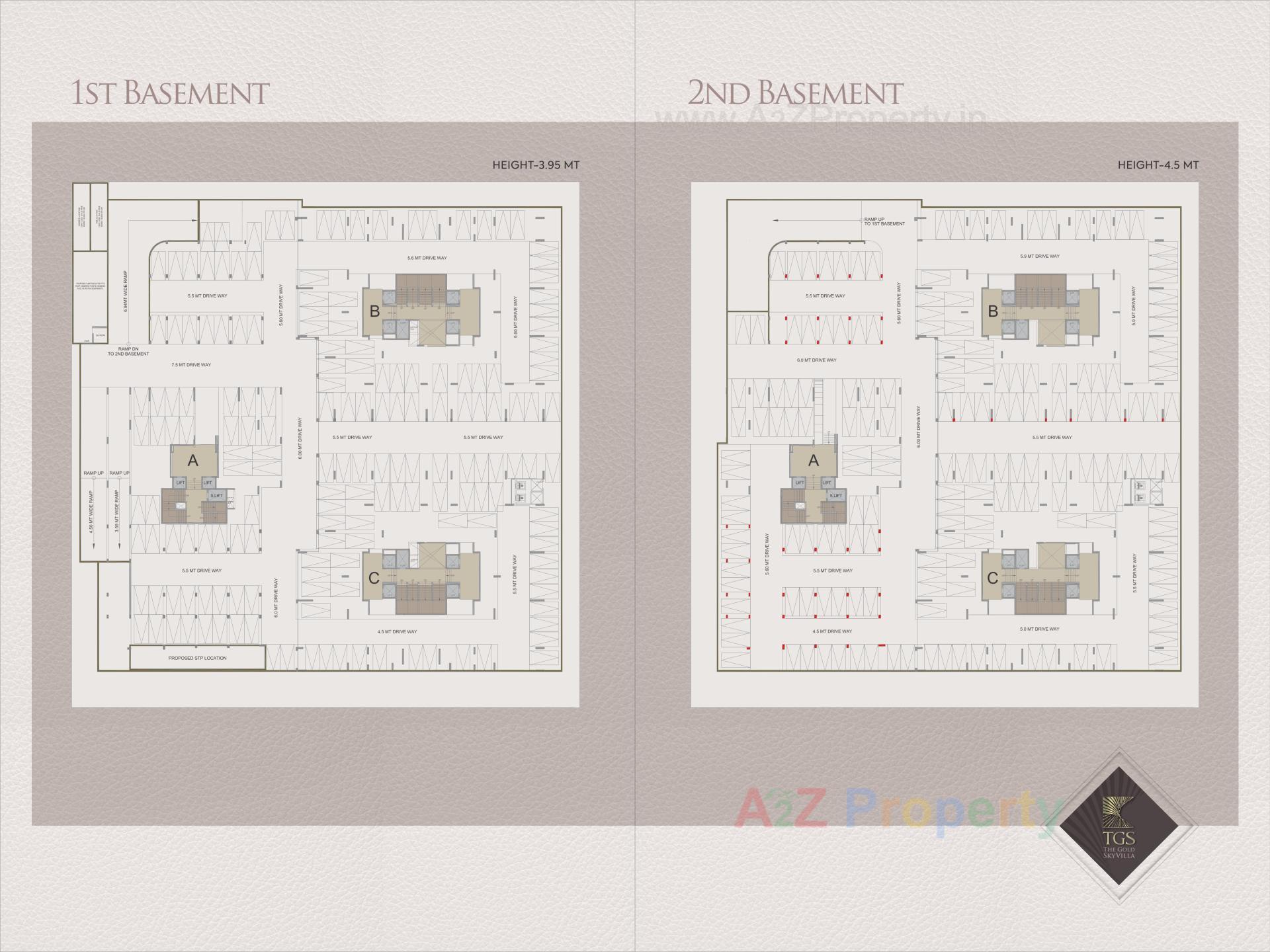 Layout of real estate project The Gold Sky Villa located at Bhadaj, Ahmedabad, Gujarat