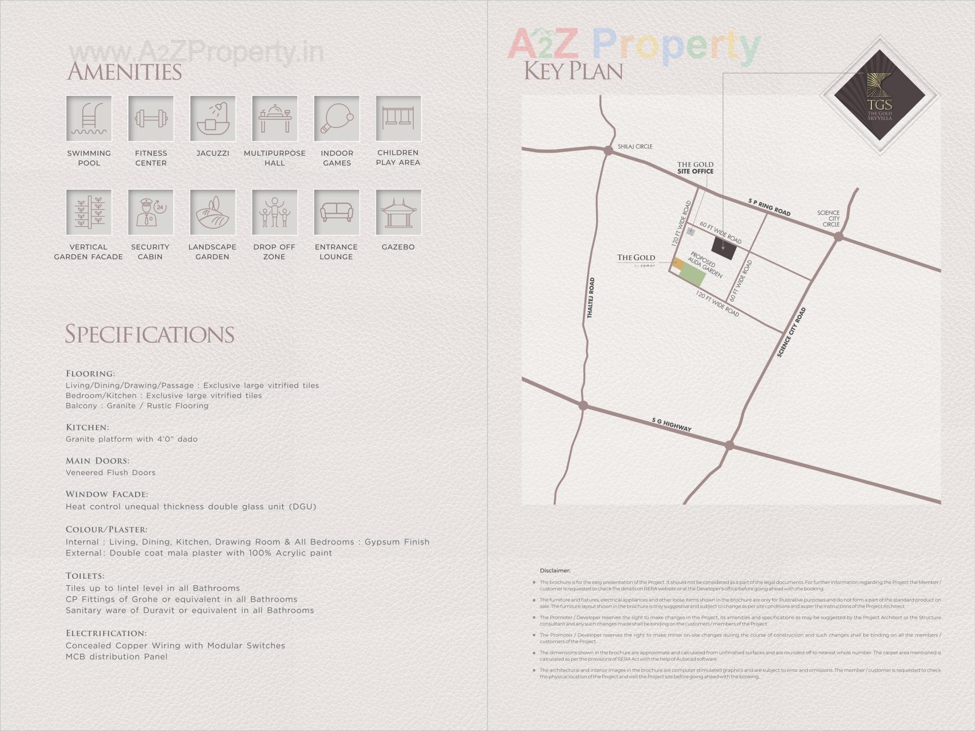  of real estate project The Gold Sky Villa located at Bhadaj, Ahmedabad, Gujarat