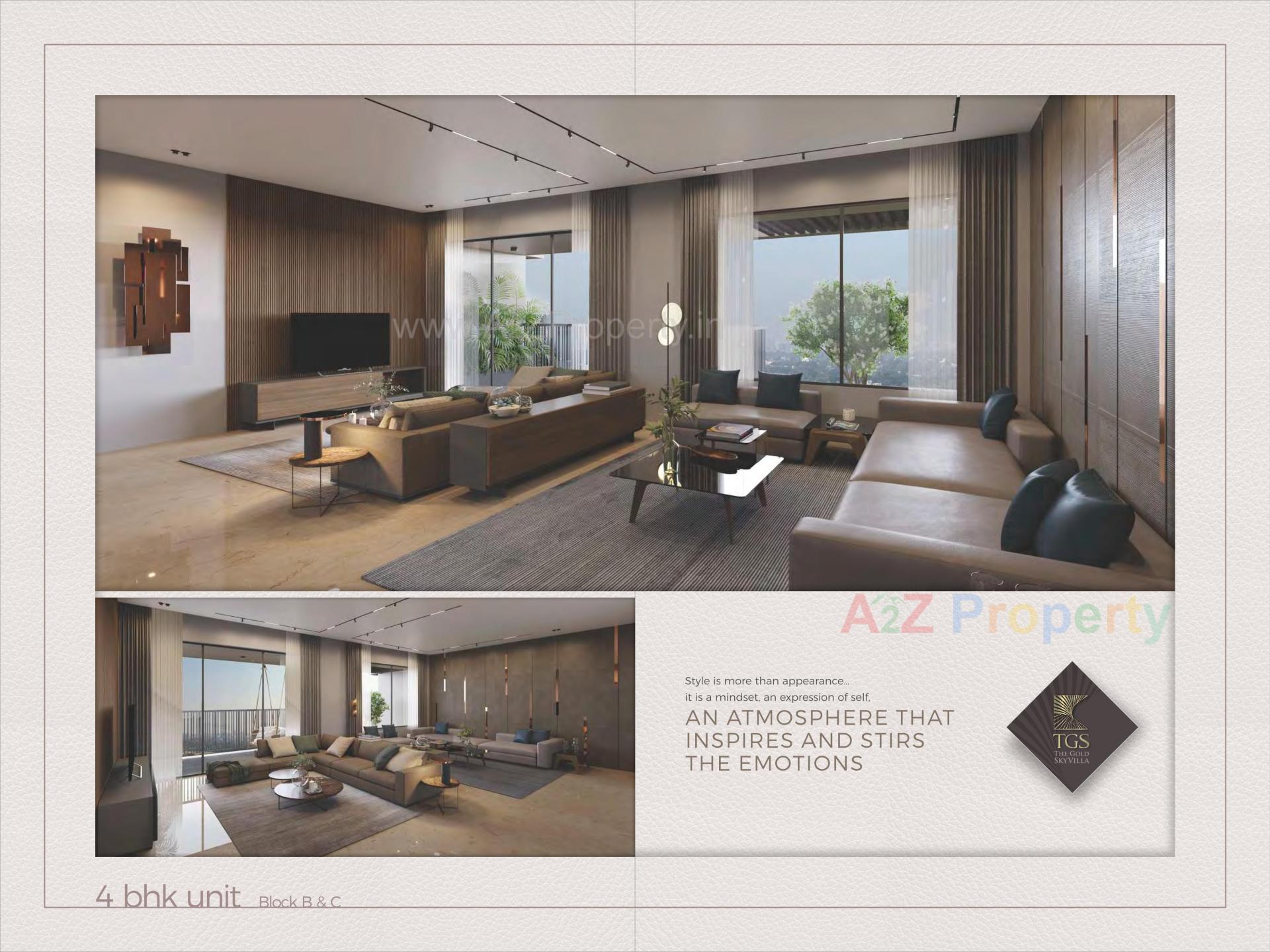 3D Elevation of real estate project The Gold Sky Villa located at Bhadaj, Ahmedabad, Gujarat