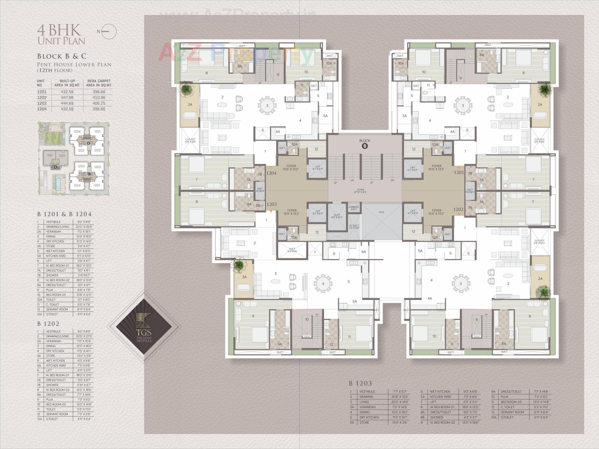 Layout of real estate project The Gold Sky Villa located at Bhadaj, Ahmedabad, Gujarat