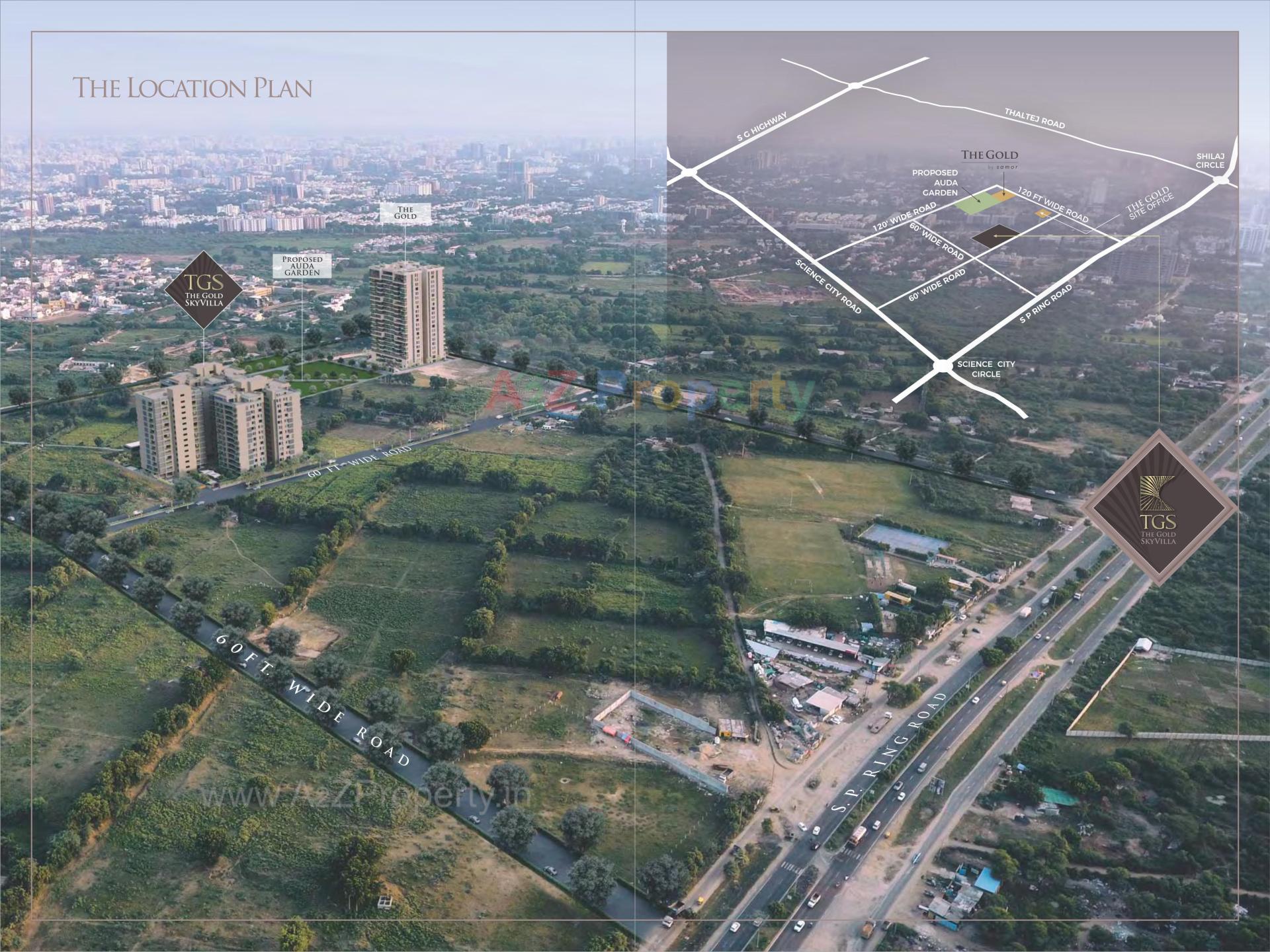 3D Elevation of real estate project The Gold Sky Villa located at Bhadaj, Ahmedabad, Gujarat