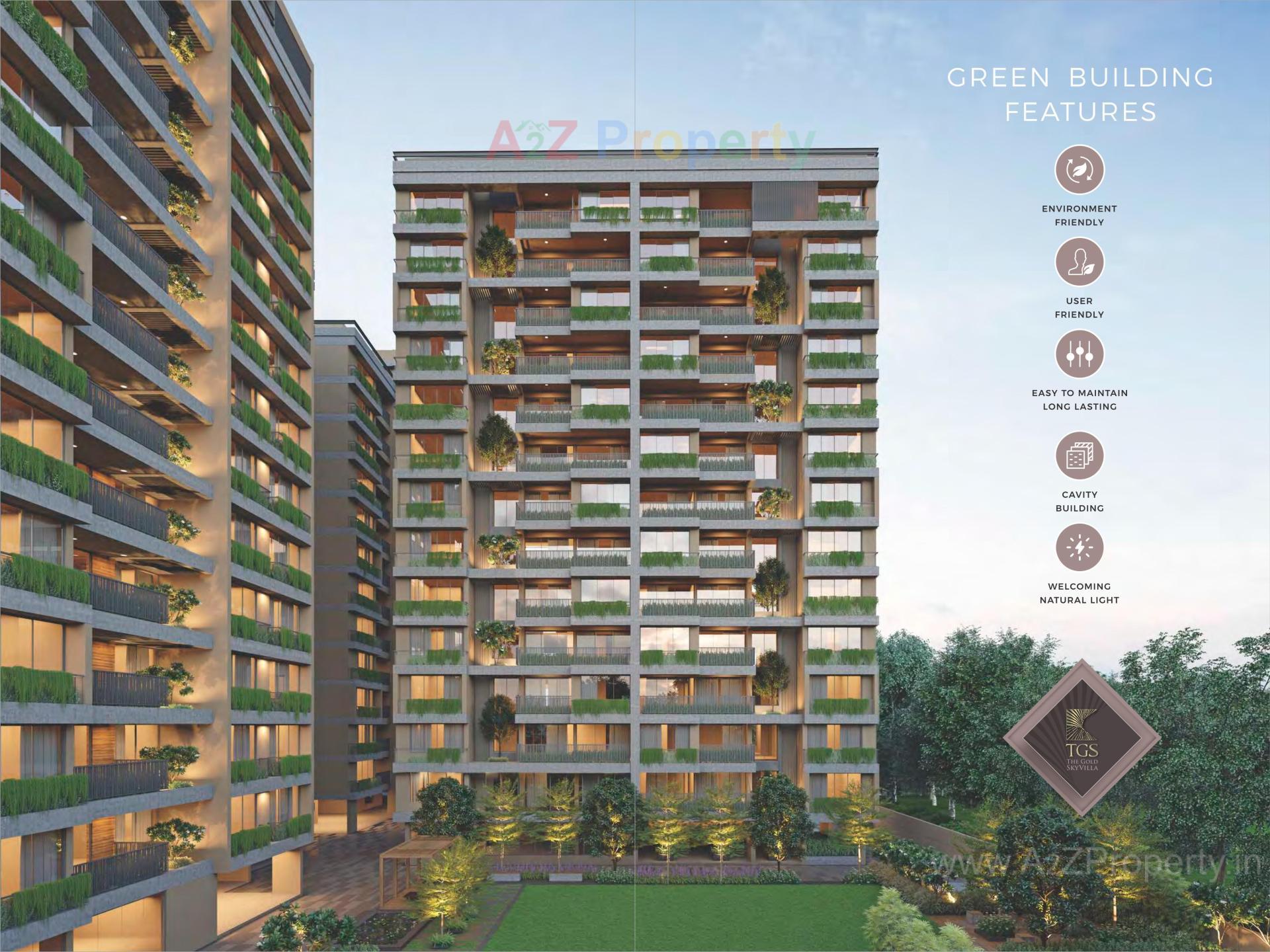 3D Elevation of real estate project The Gold Sky Villa located at Bhadaj, Ahmedabad, Gujarat