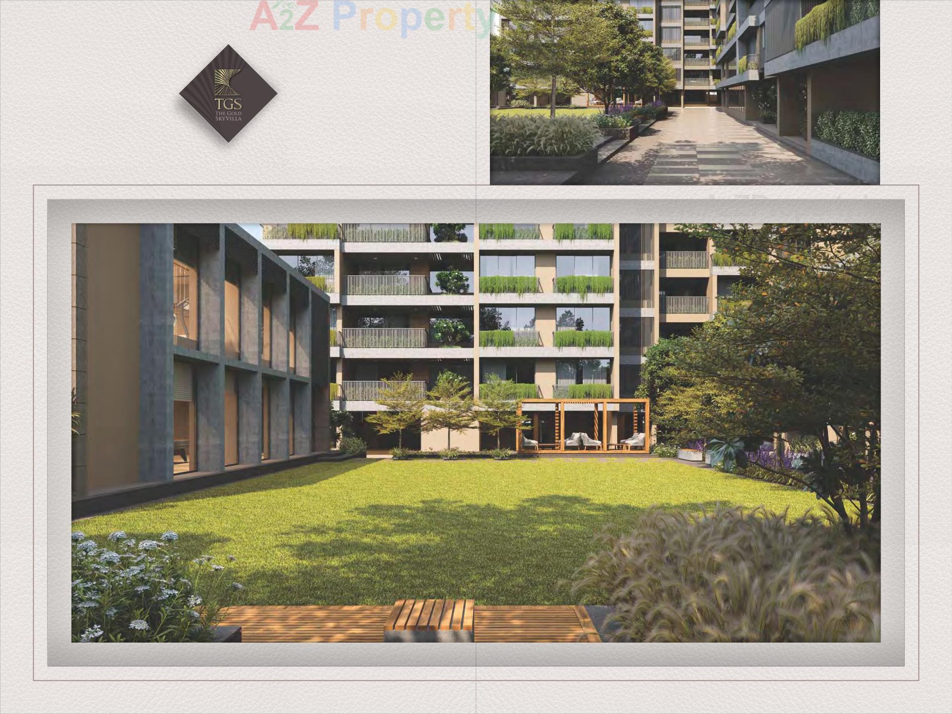 3D Elevation of real estate project The Gold Sky Villa located at Bhadaj, Ahmedabad, Gujarat