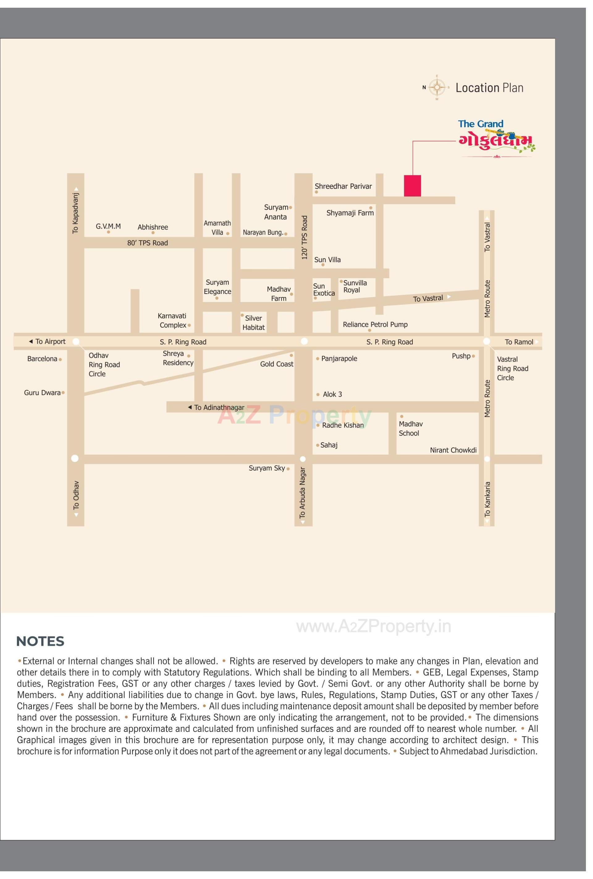 Layout of real estate project The Grand Gokuldham located at Vastral, Ahmedabad, Gujarat