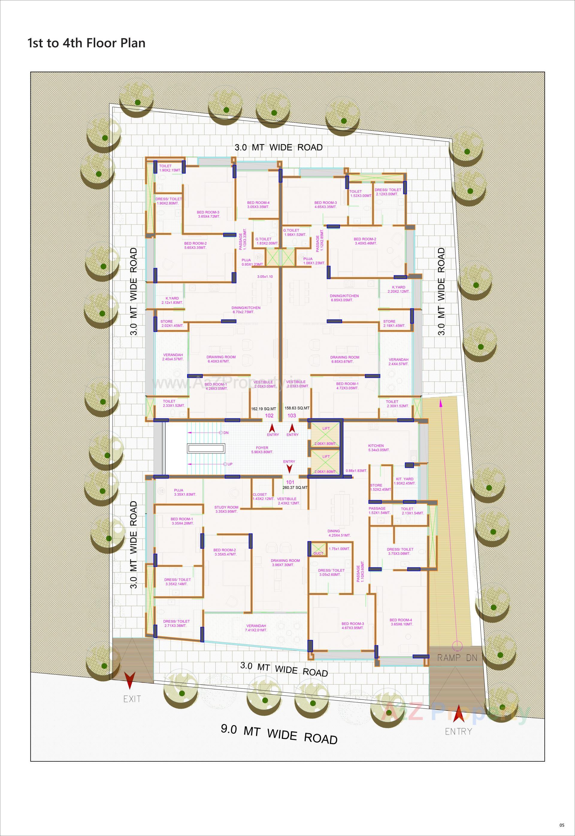 Layout of real estate project The Green Luxuriya located at Chhadavad, Ahmedabad, Gujarat