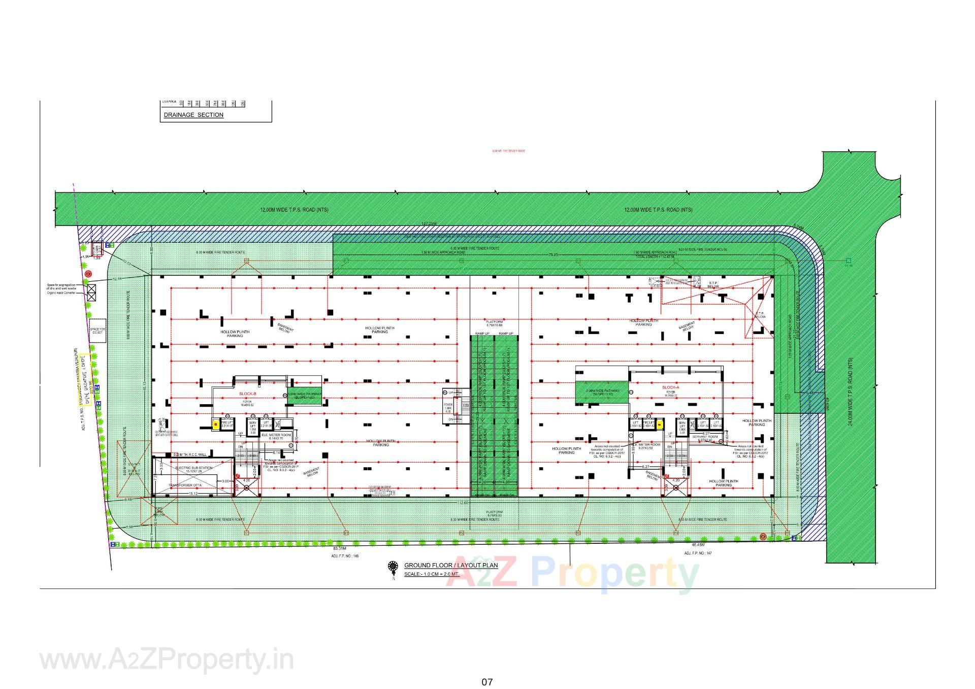 Layout of real estate project The Kimana Towers located at Ambali, Ahmedabad, Gujarat