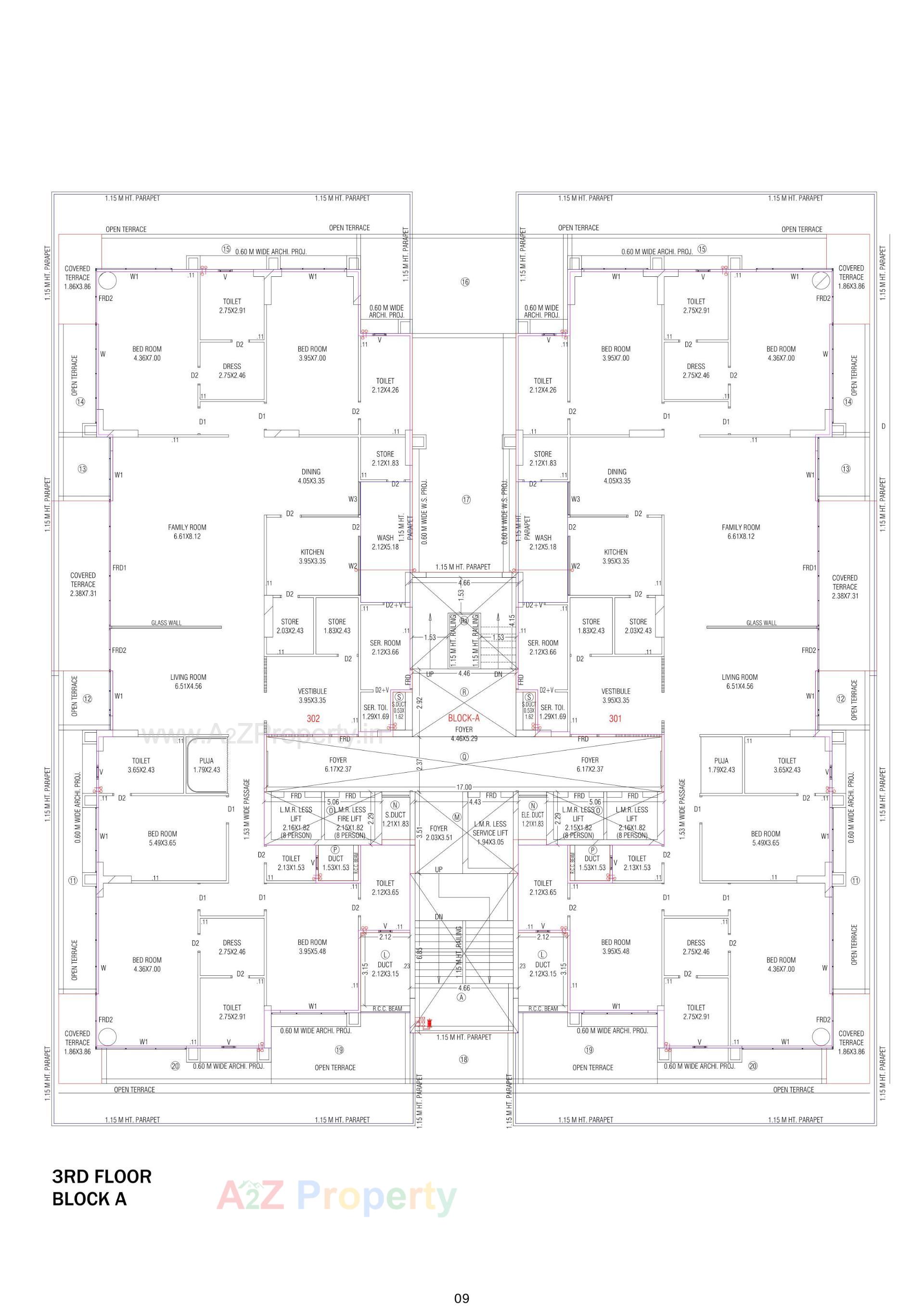 Layout of real estate project The Kimana Towers located at Ambali, Ahmedabad, Gujarat