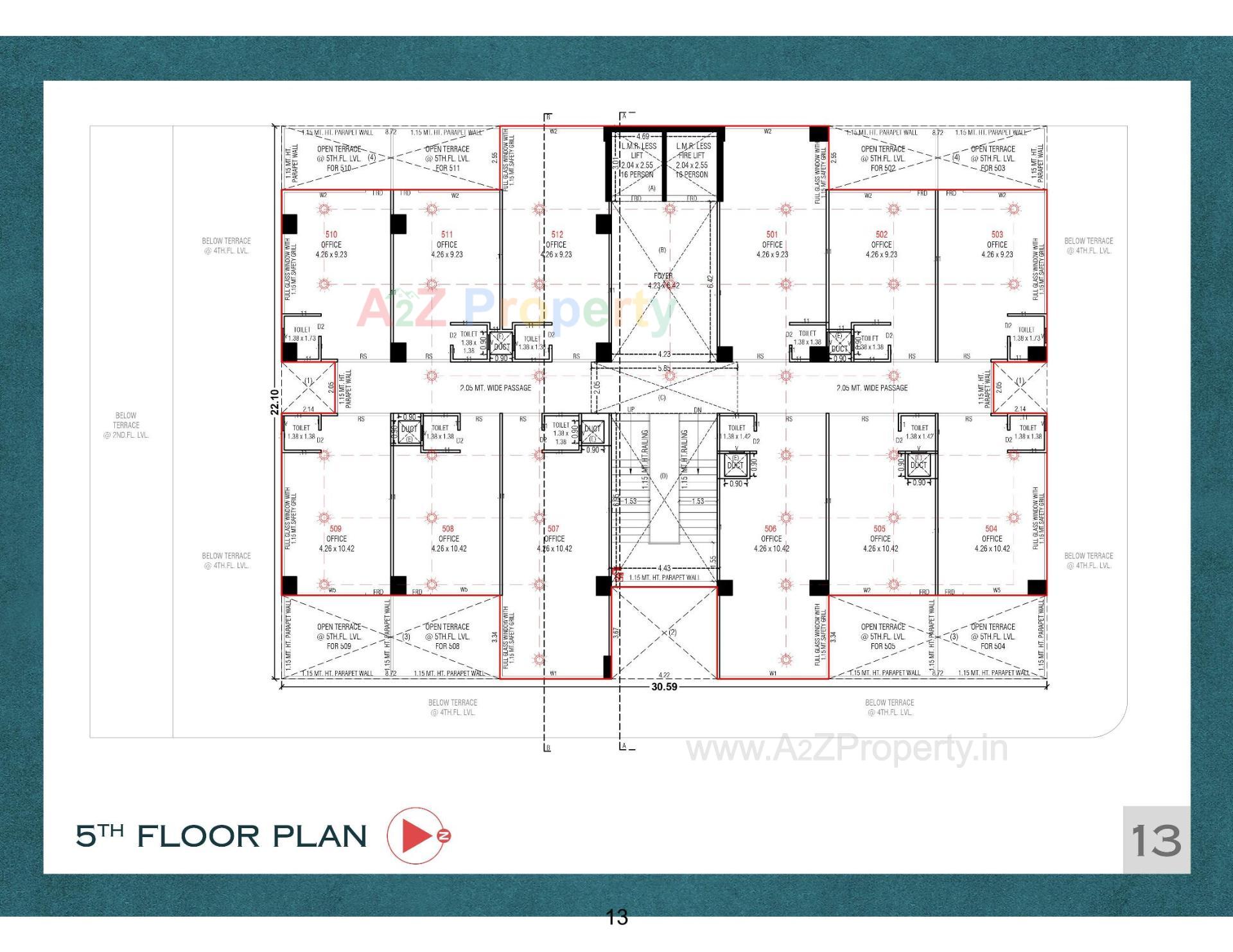 Layout of real estate project The Landmark located at Chandkheda, Ahmedabad, Gujarat