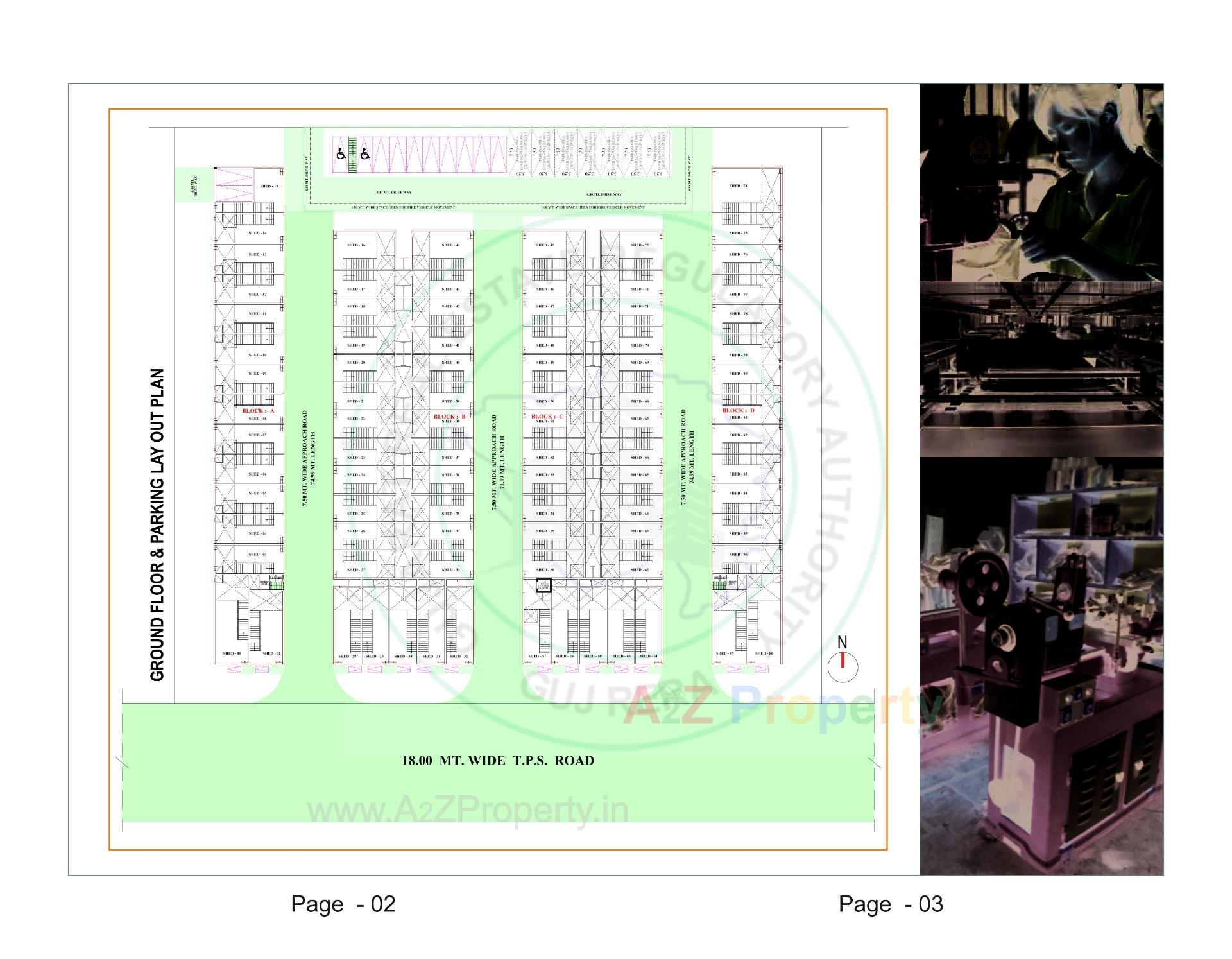 Layout of real estate project The Leela Industrial Estate located at Kathwada, Ahmedabad, Gujarat