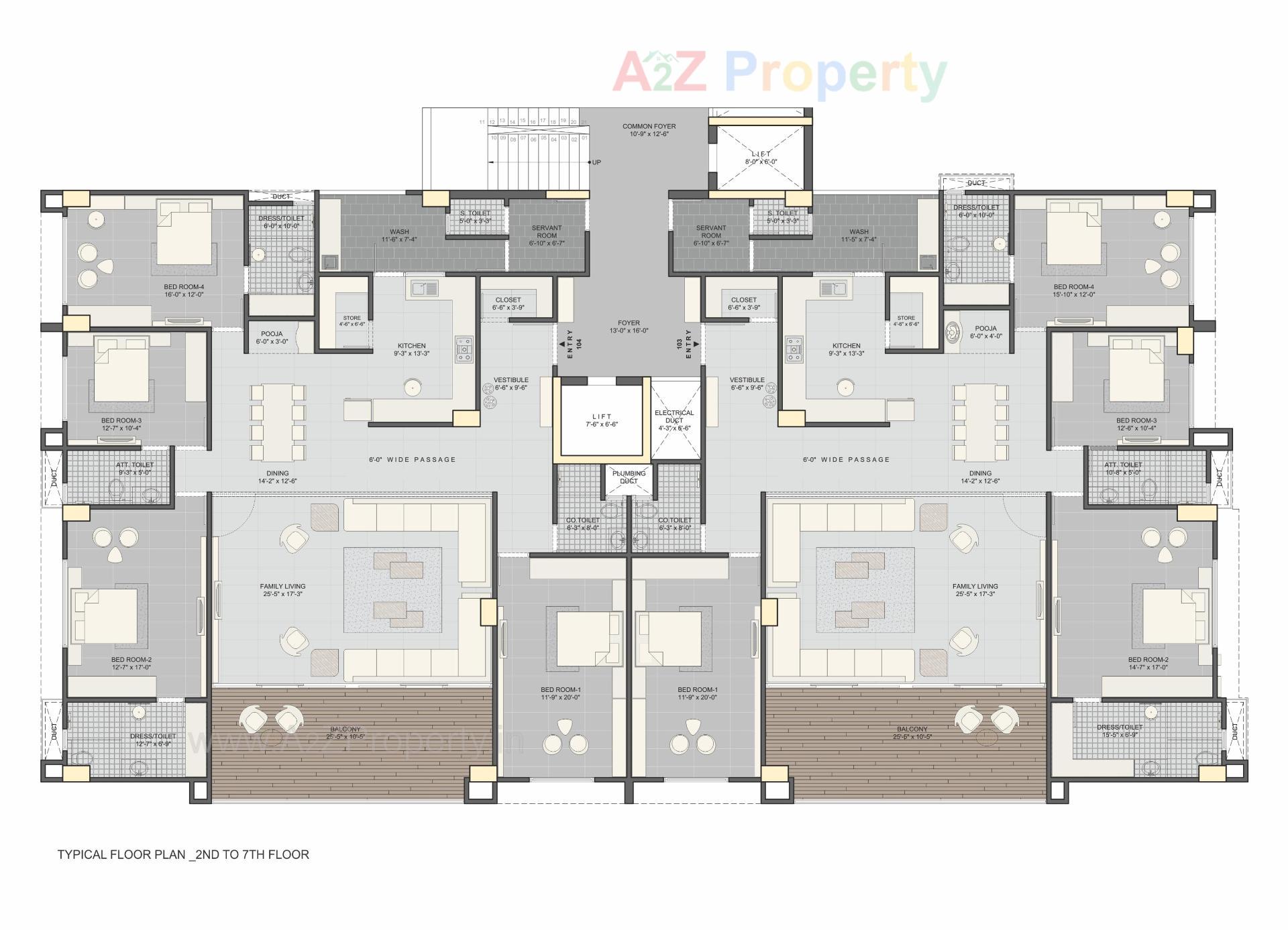 Layout of real estate project The Life located at Ellisbridge, Ahmedabad, Gujarat