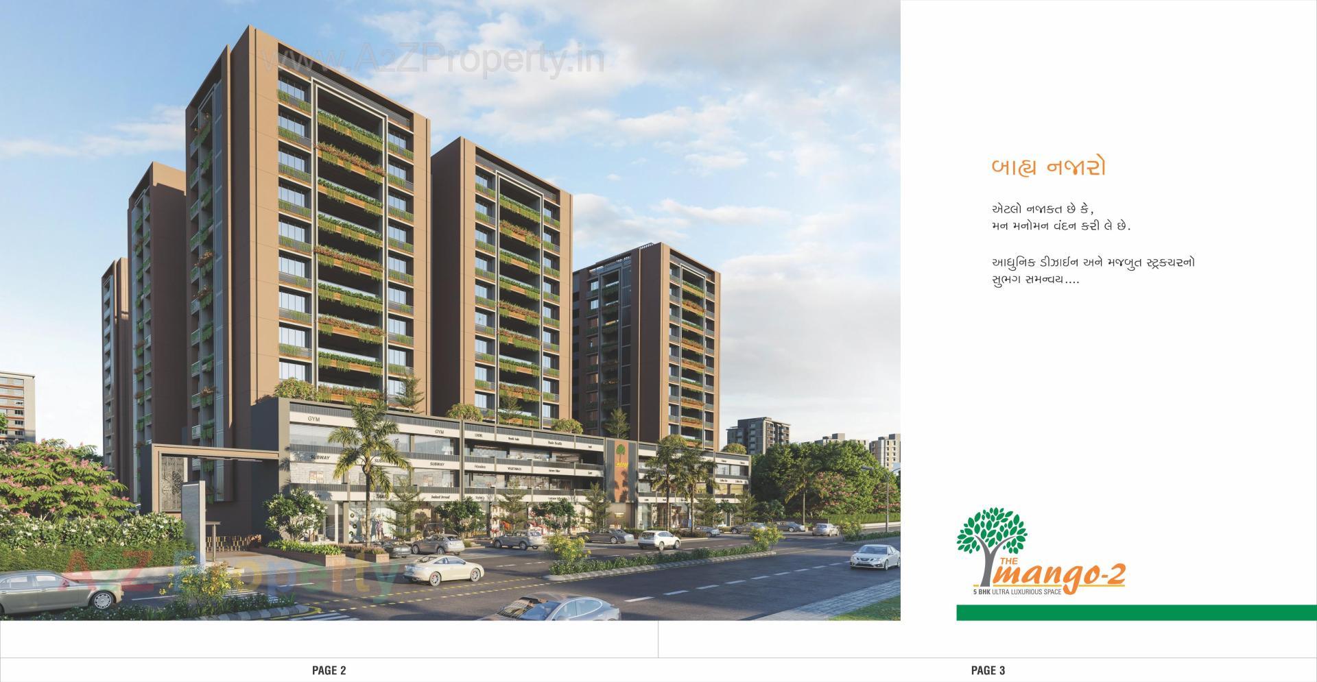 3D Elevation of real estate project The Mango located at Hanspura, Ahmedabad, Gujarat