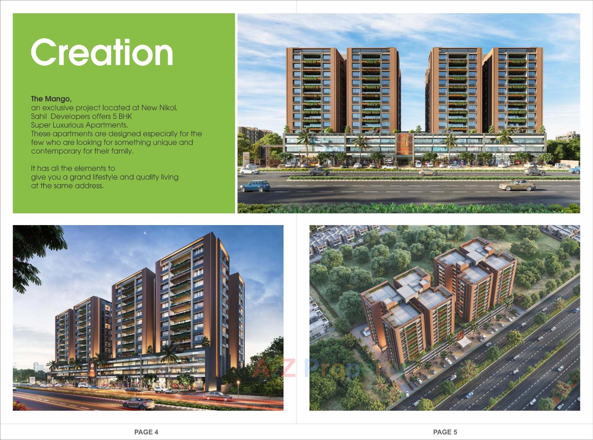 3D Elevation of real estate project The Mango located at Hanspura, Ahmedabad, Gujarat