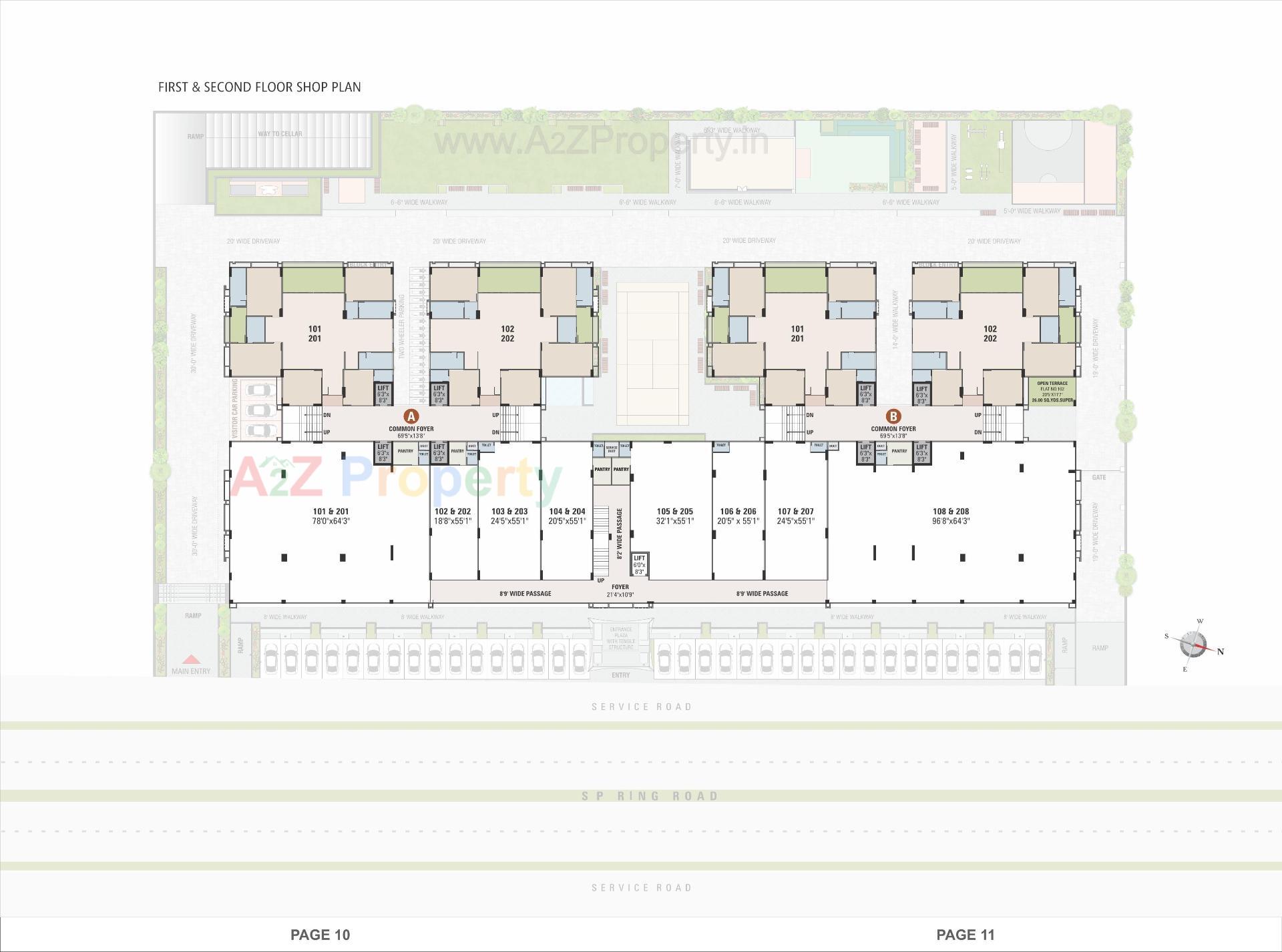 Layout of real estate project The Mango located at Hanspura, Ahmedabad, Gujarat