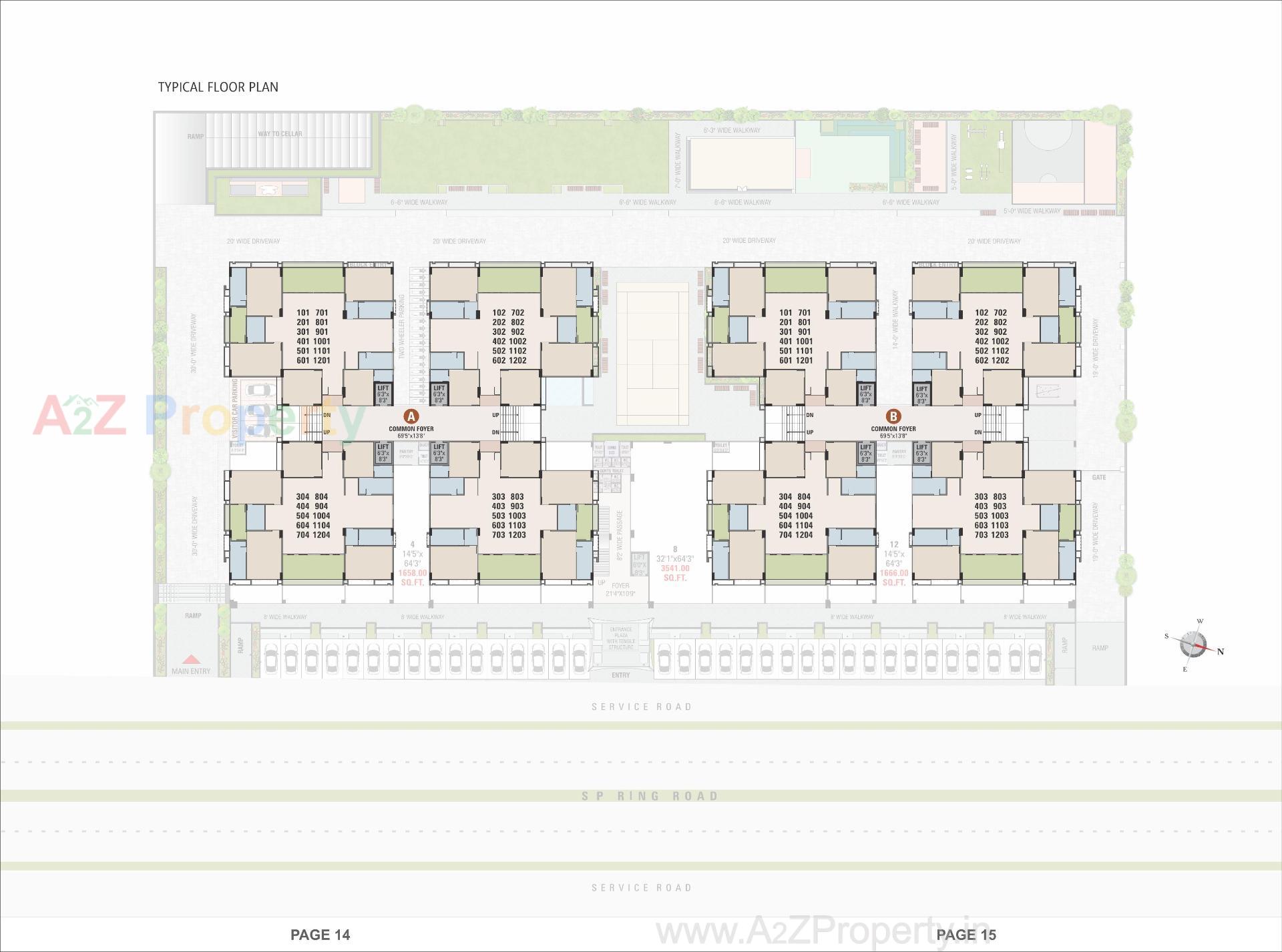 Layout of real estate project The Mango located at Hanspura, Ahmedabad, Gujarat
