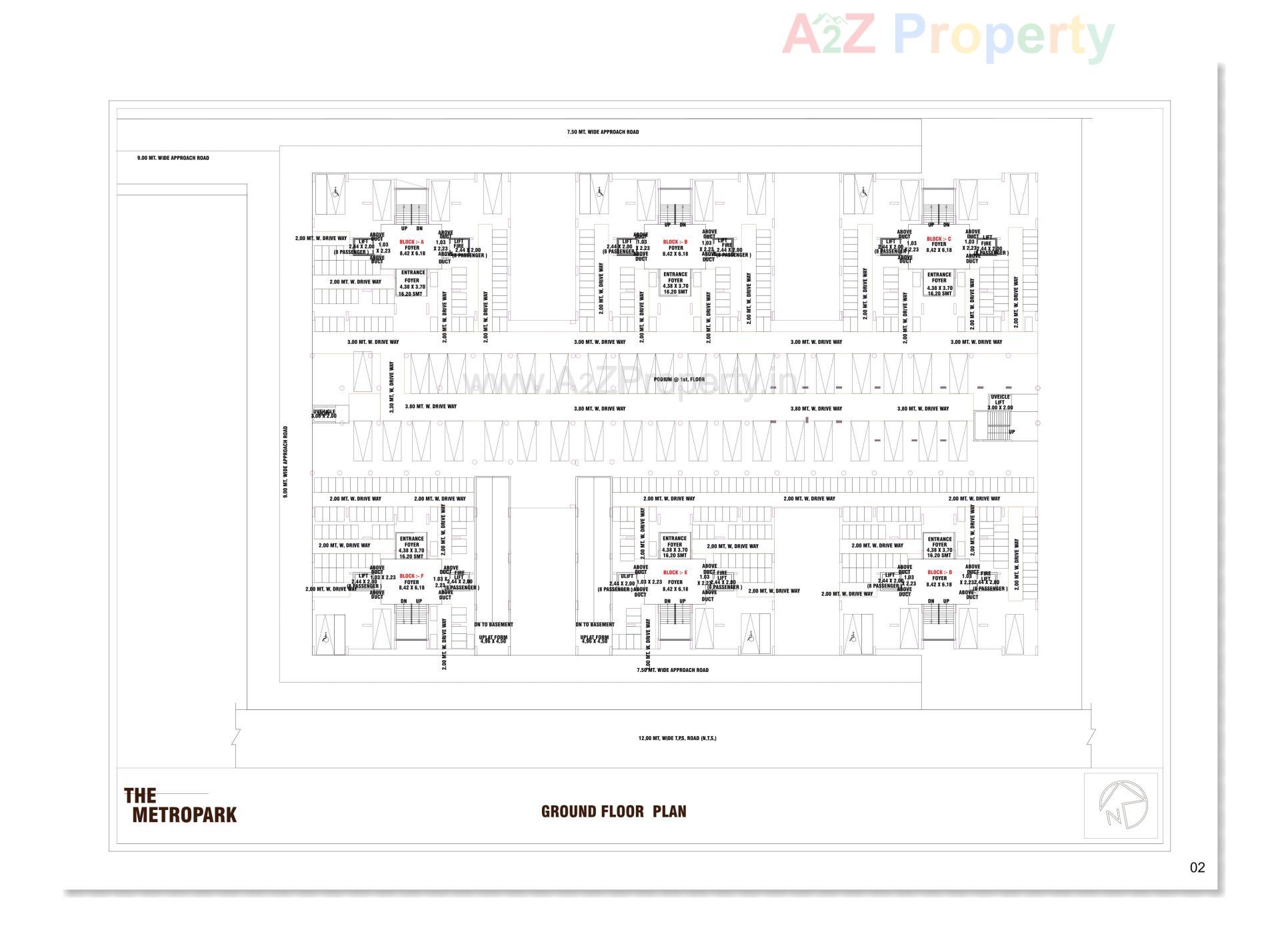 Layout of real estate project The Metropark located at Vastral, Ahmedabad, Gujarat