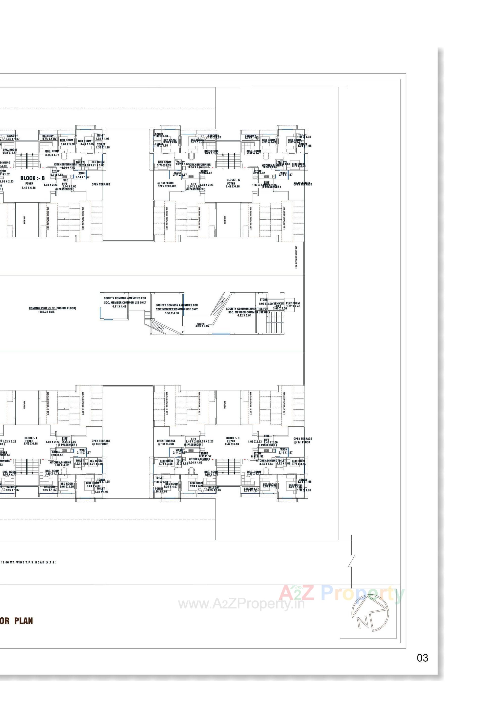 Layout of real estate project The Metropark located at Vastral, Ahmedabad, Gujarat