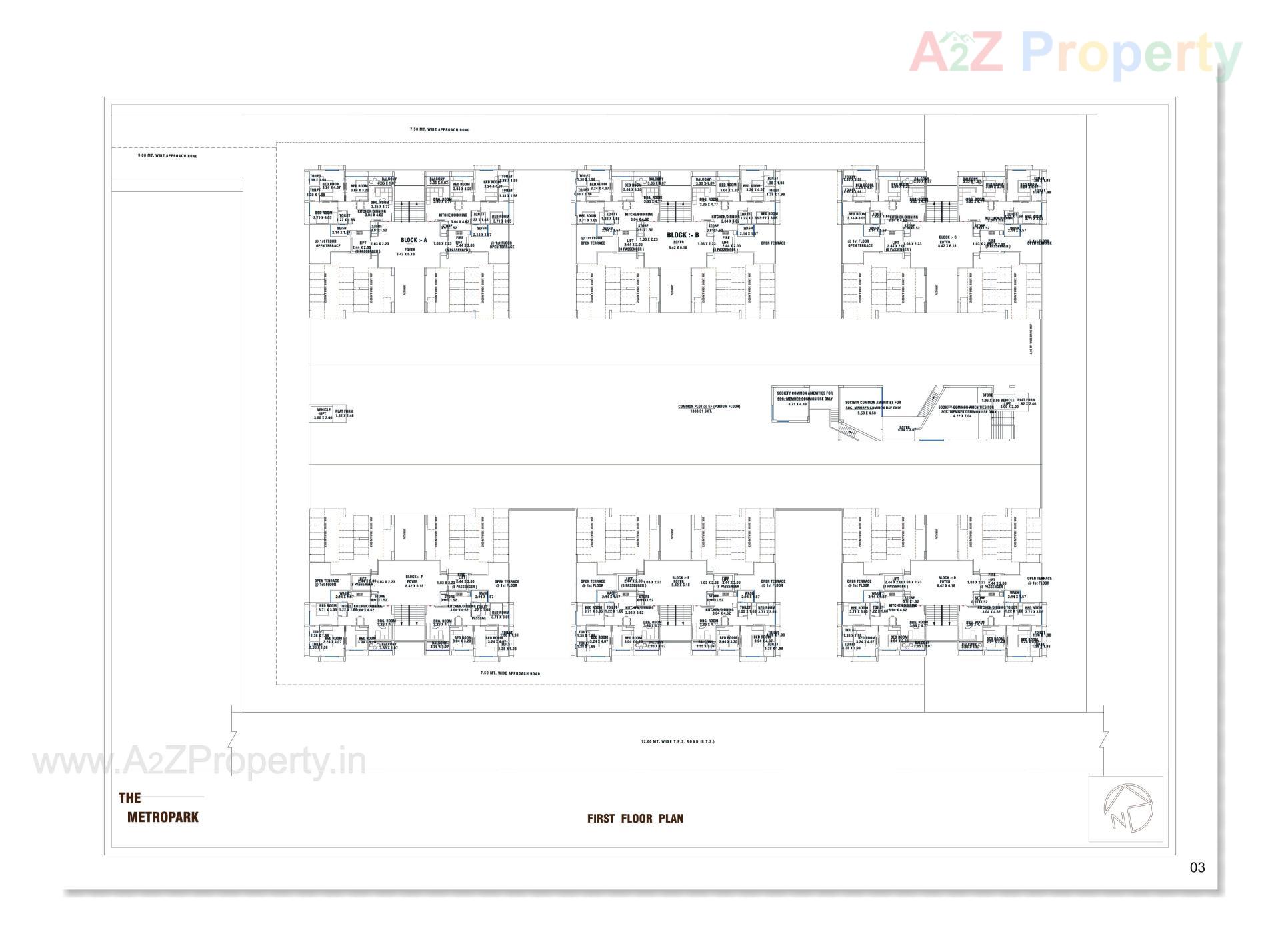 Layout of real estate project The Metropark located at Vastral, Ahmedabad, Gujarat