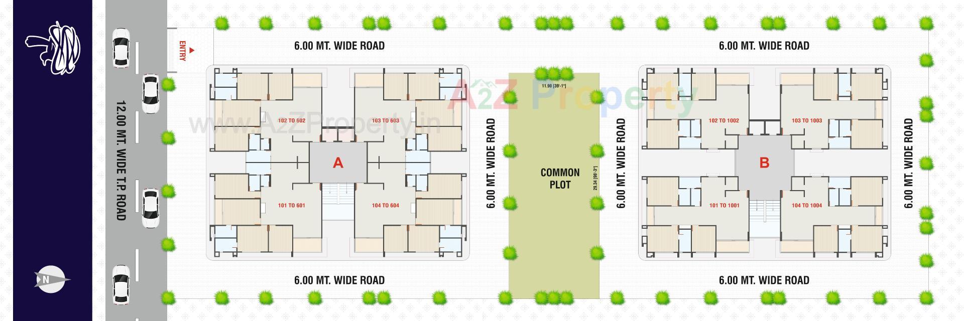 Layout of real estate project The Nest Residency located at Nikol, Ahmedabad, Gujarat