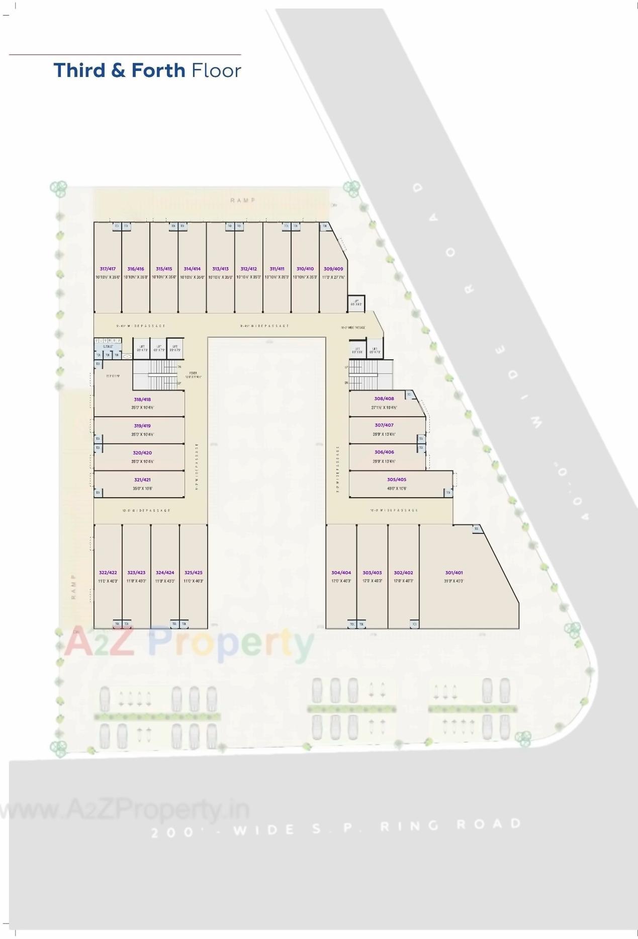 Layout of real estate project The Newyork Empire located at Muthia, Ahmedabad, Gujarat