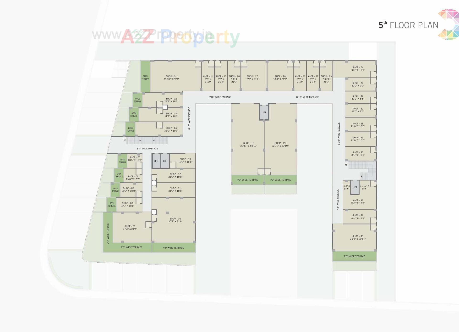 Layout of real estate project The Nikol Trade Center located at Ahmedabad, Ahmedabad, Gujarat
