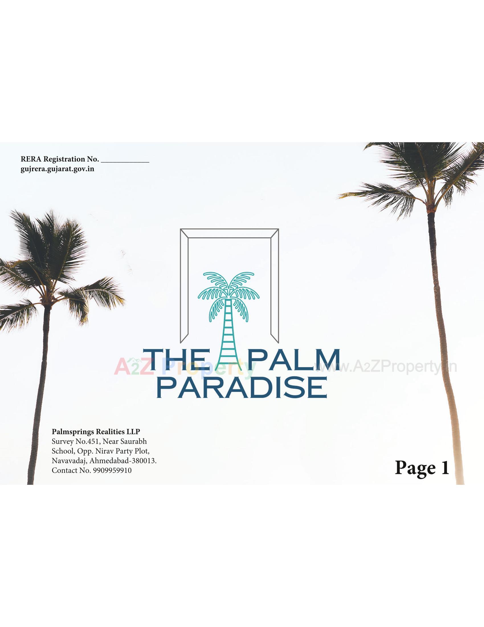  of real estate project The Palm Paradise located at Wadaj, Ahmedabad, Gujarat