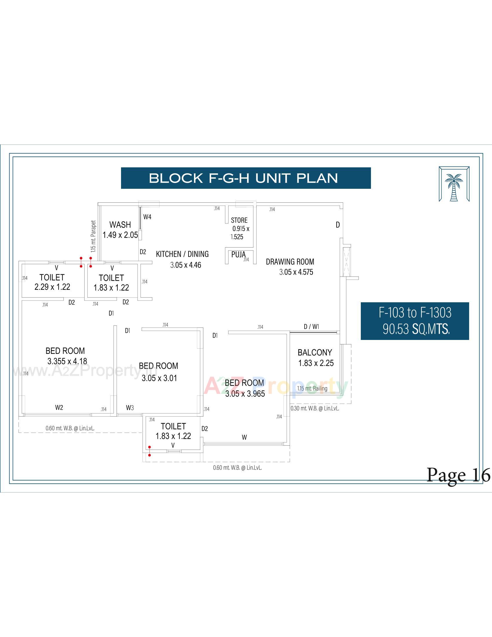 Layout of real estate project The Palm Paradise located at Wadaj, Ahmedabad, Gujarat